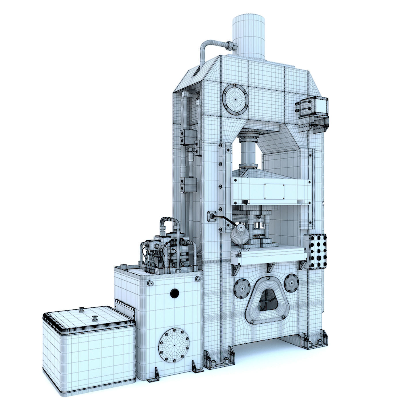 Industrial machine tool hydraulic press P474 3D model_10