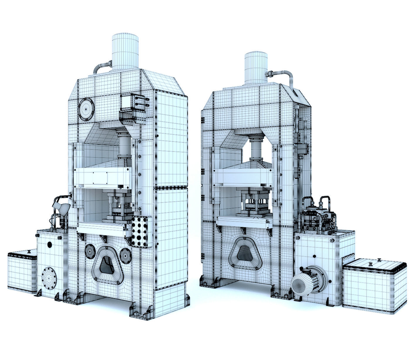 Industrial machine tool hydraulic press P474 3D model_15