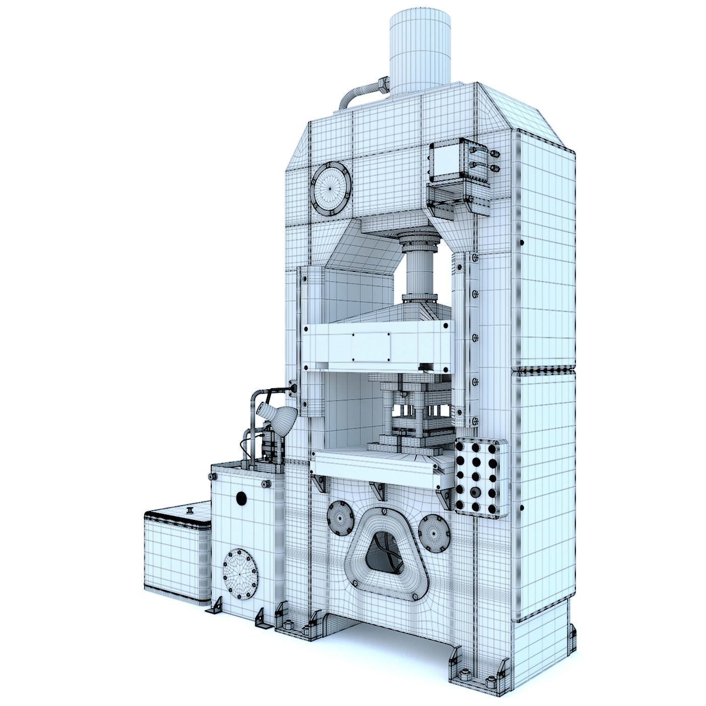 Industrial machine tool hydraulic press P474 3D model_11
