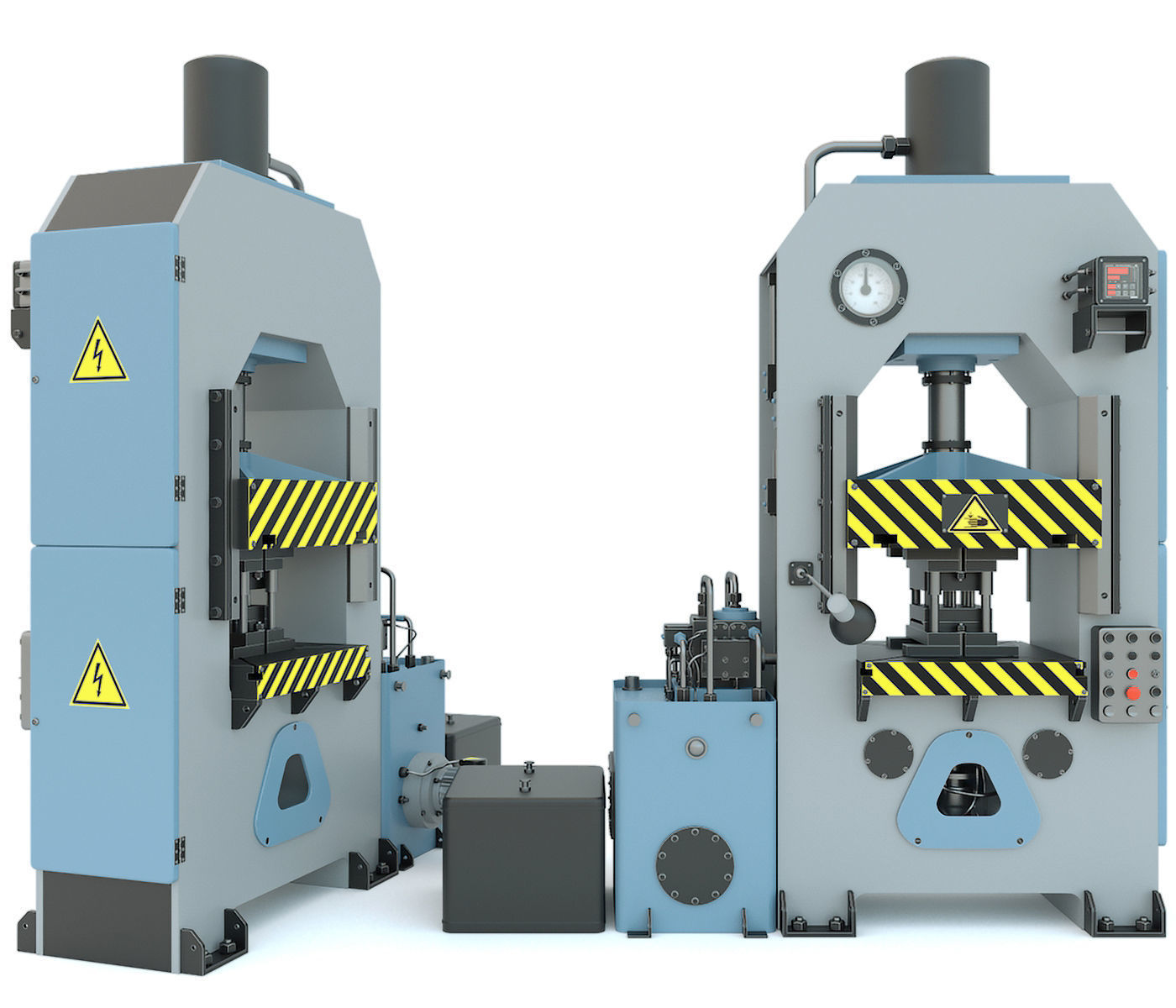 Industrial machine tool hydraulic press P474 3D model_8