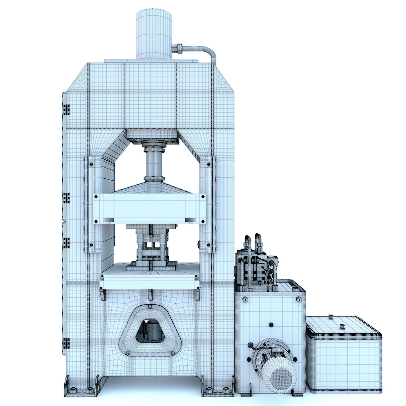 Industrial machine tool hydraulic press P474 3D model_12