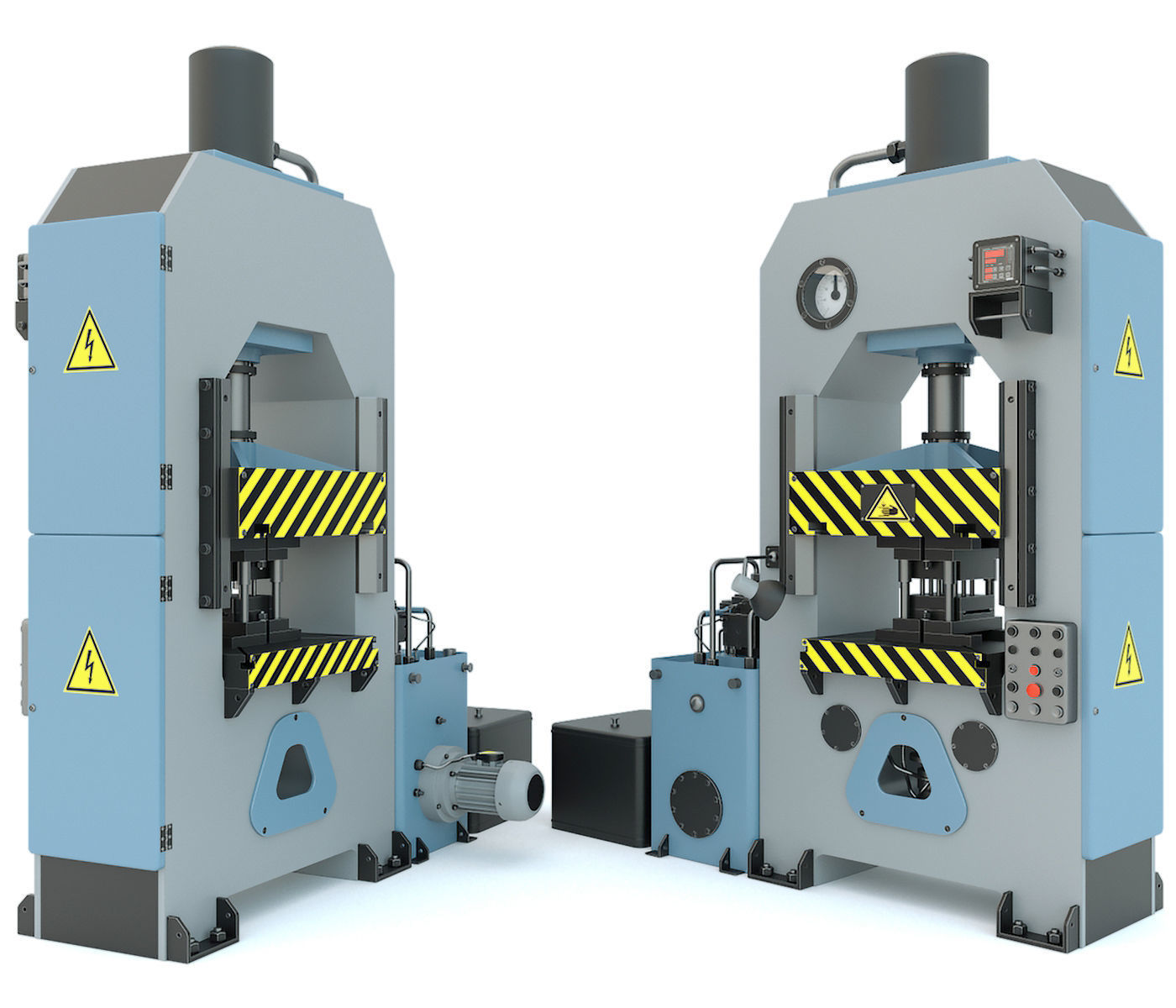 Industrial machine tool hydraulic press P474 3D model_7