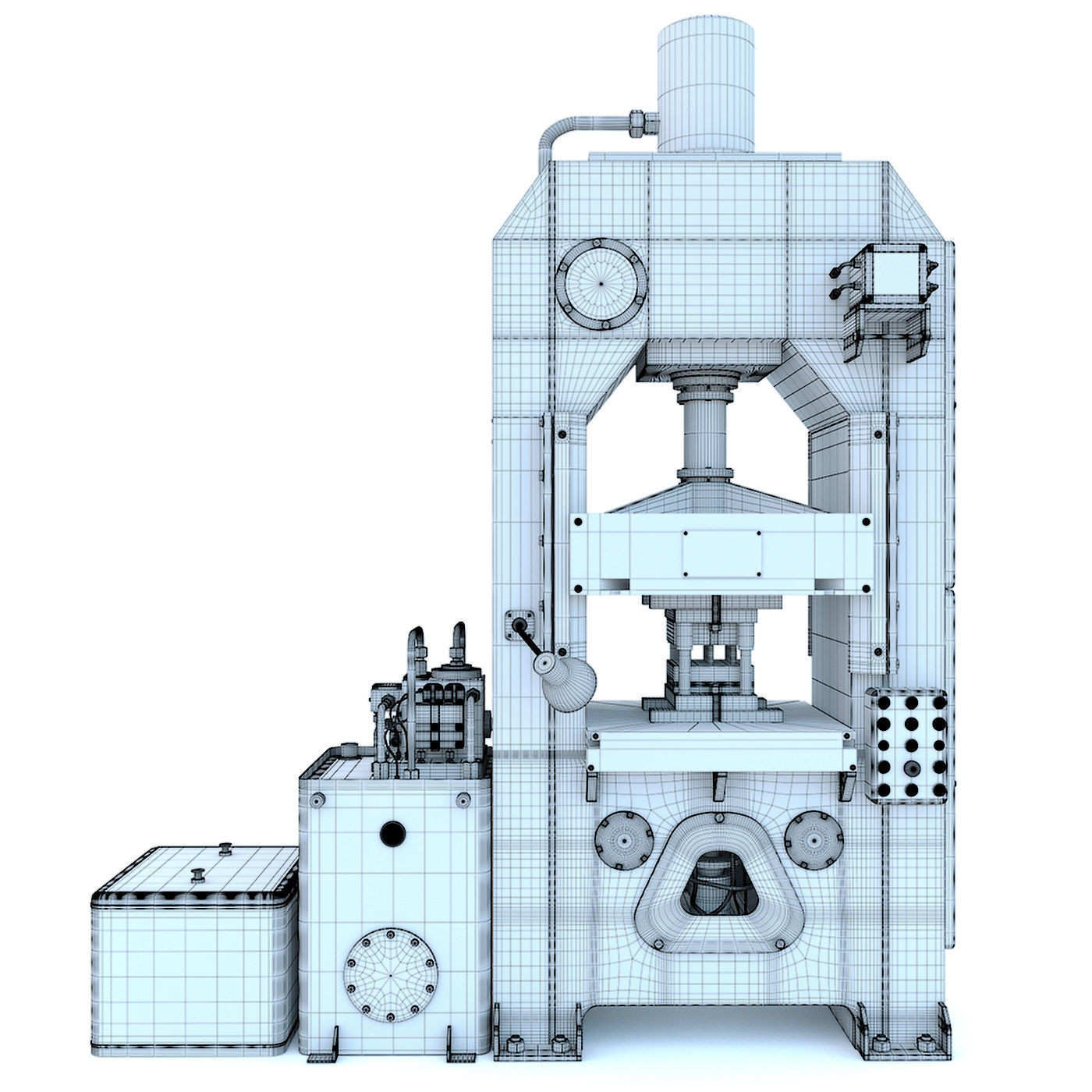 Industrial machine tool hydraulic press P474 3D model_9