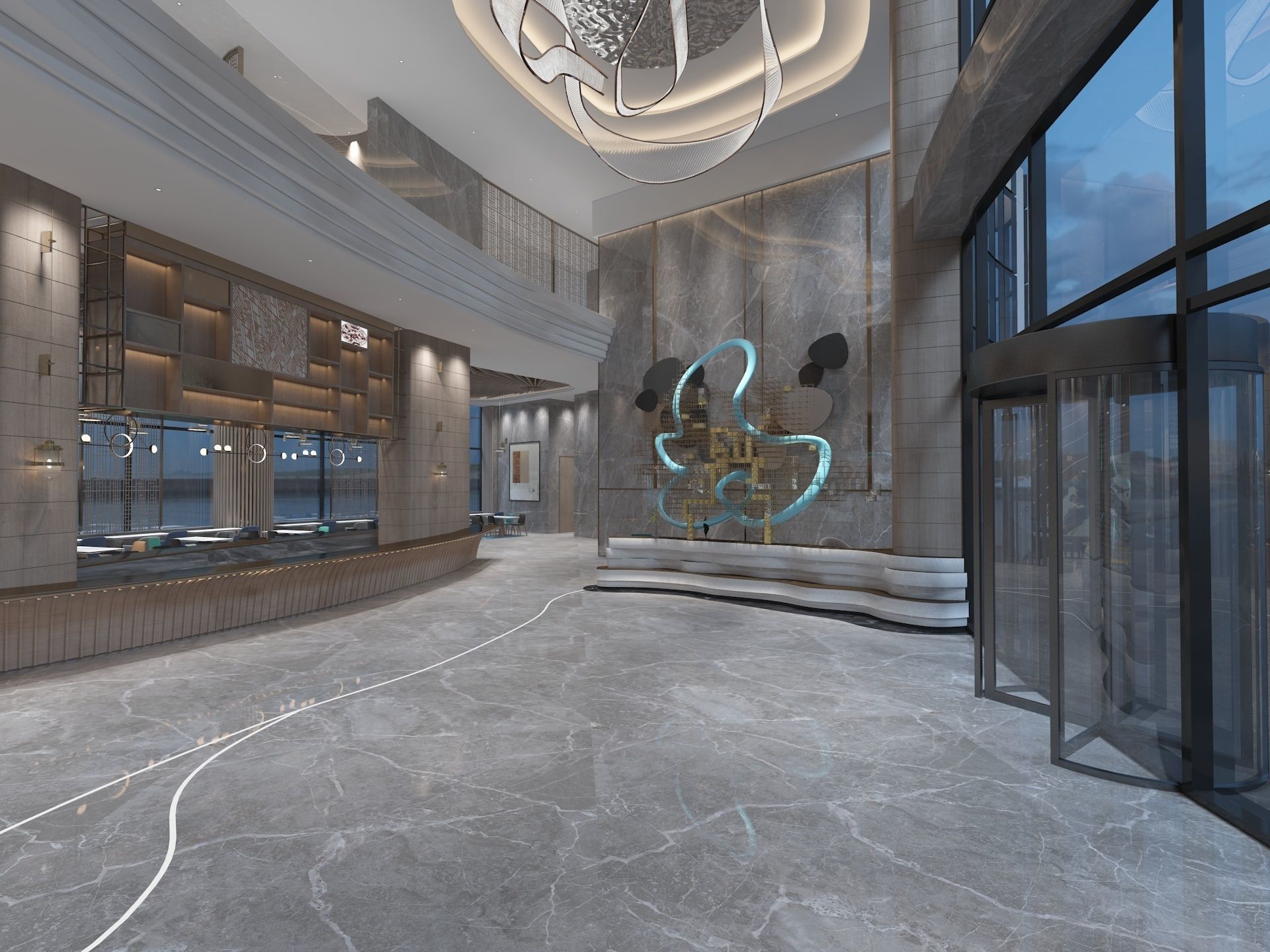 The Hotel Lobby 3D model_3