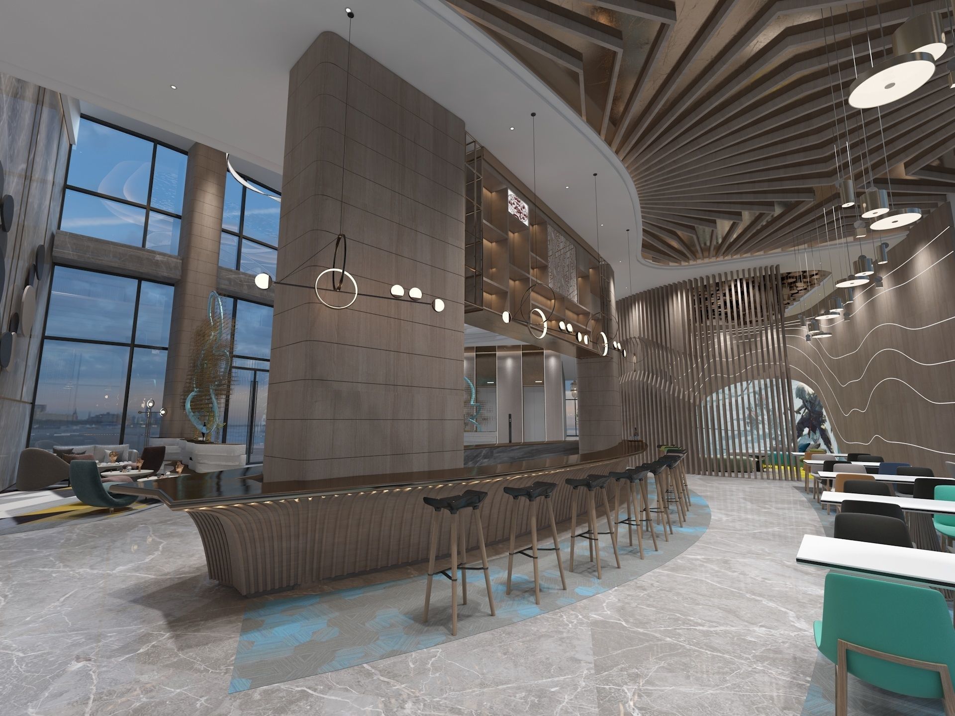 The Hotel Lobby 3D model_2