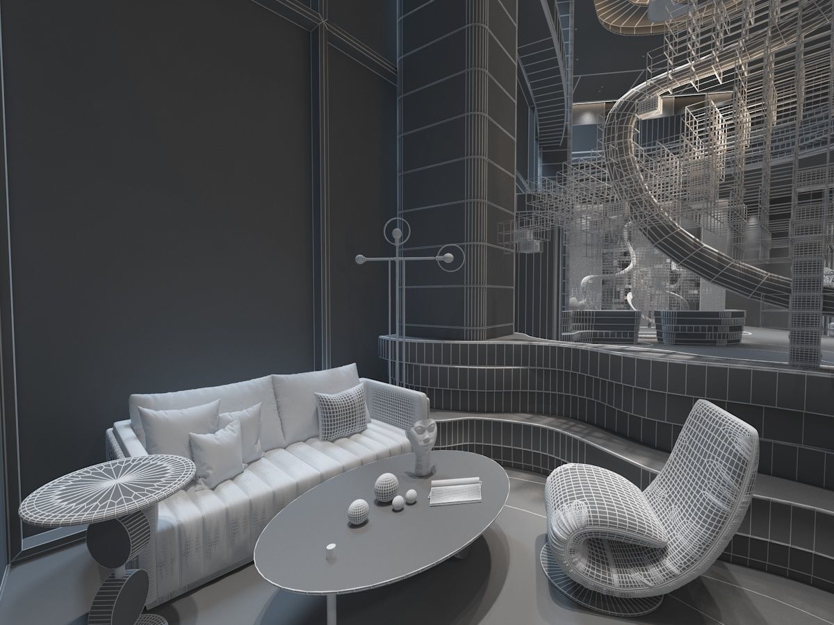 The Hotel Lobby 3D model_24