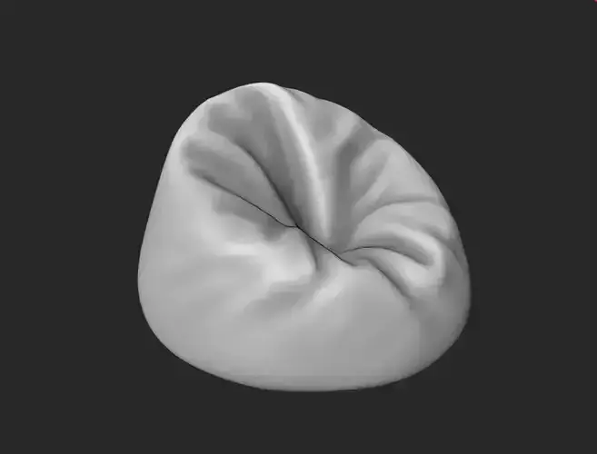 Bean bag chair base mesh without texture