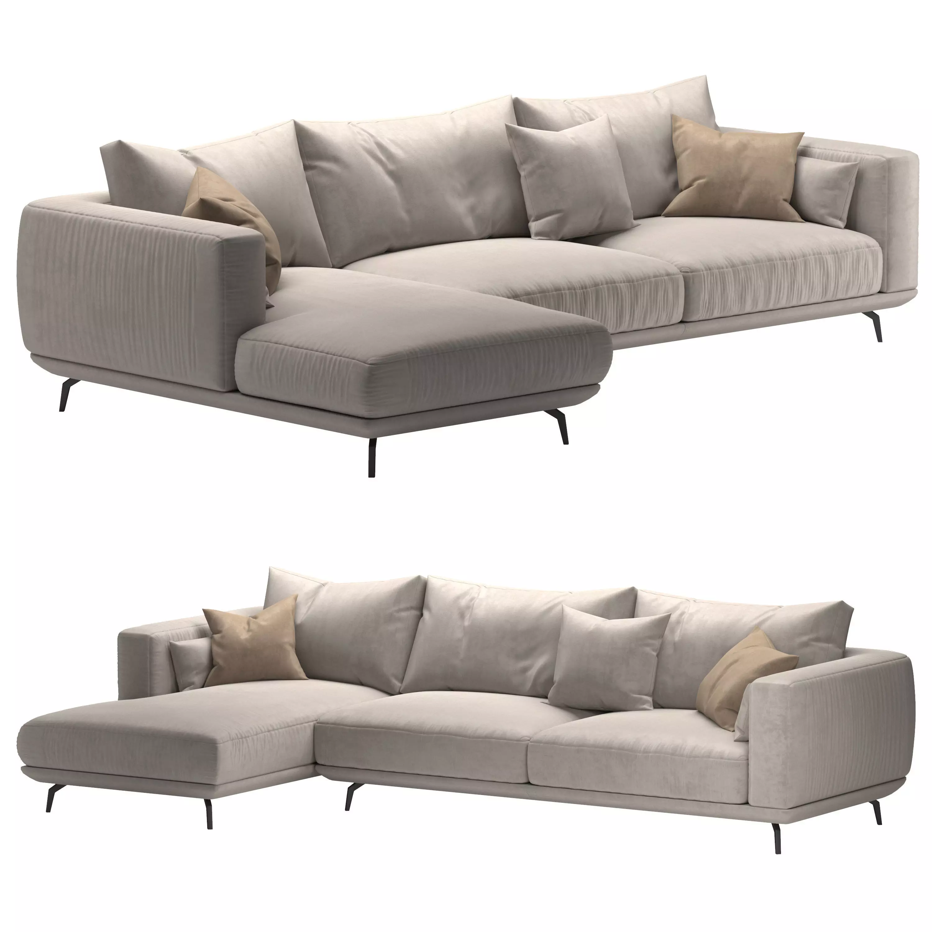 NR23 Three Seater Sofa 3D model_0