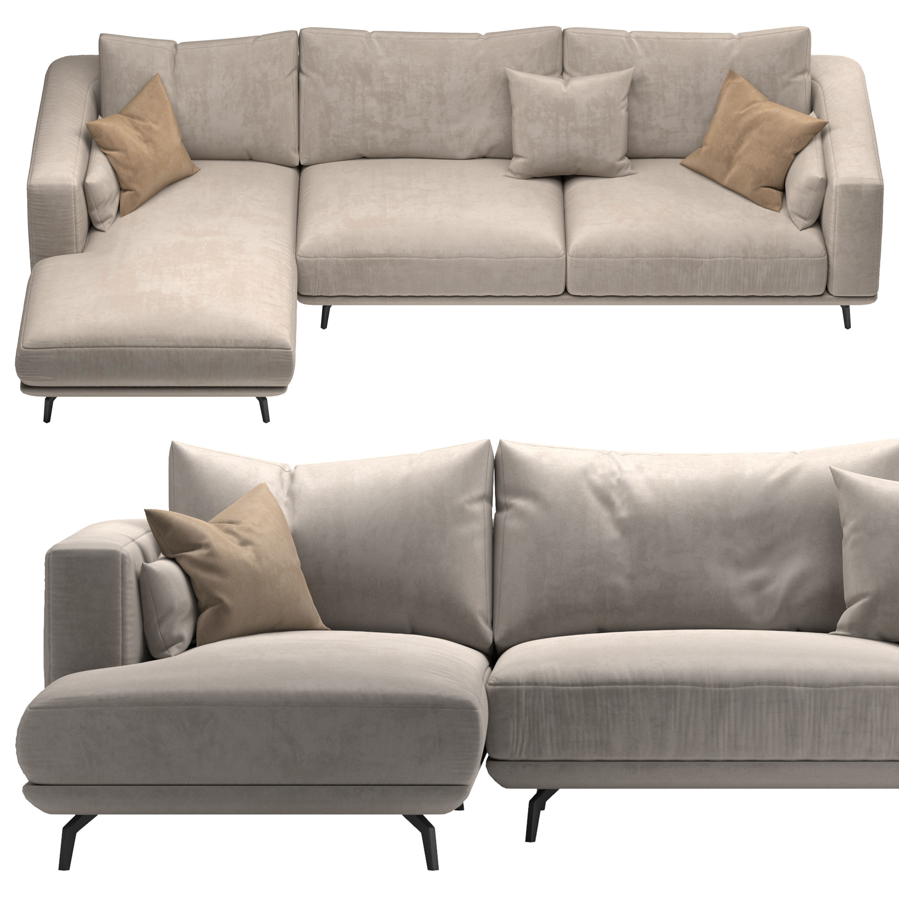NR23 Three Seater Sofa 3D model_1
