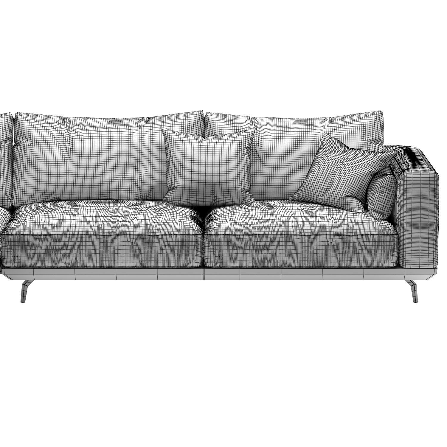 NR23 Three Seater Sofa 3D model_3