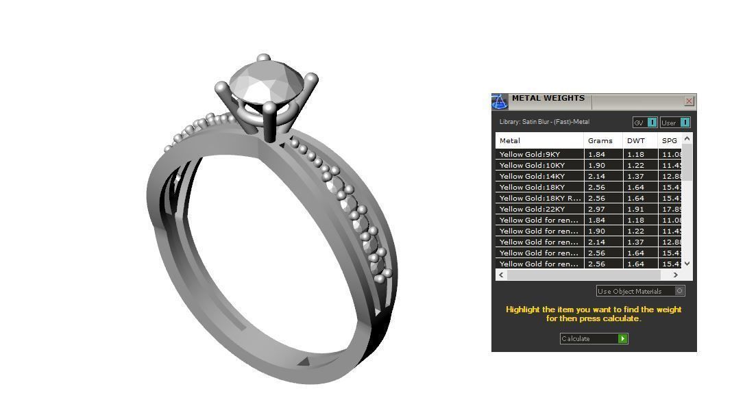 Solitaire ring  3D print model_7