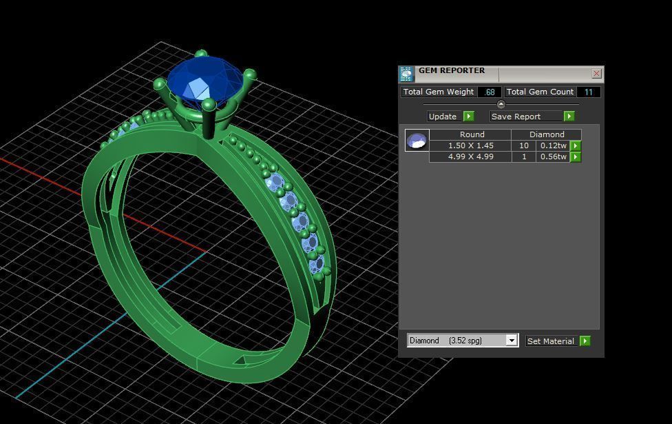 Solitaire ring  3D print model_6