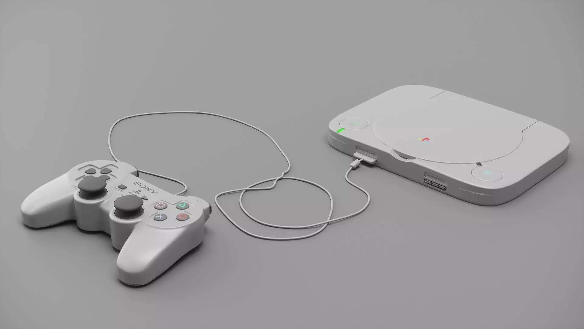 Playstation 1 slim 3D model_0