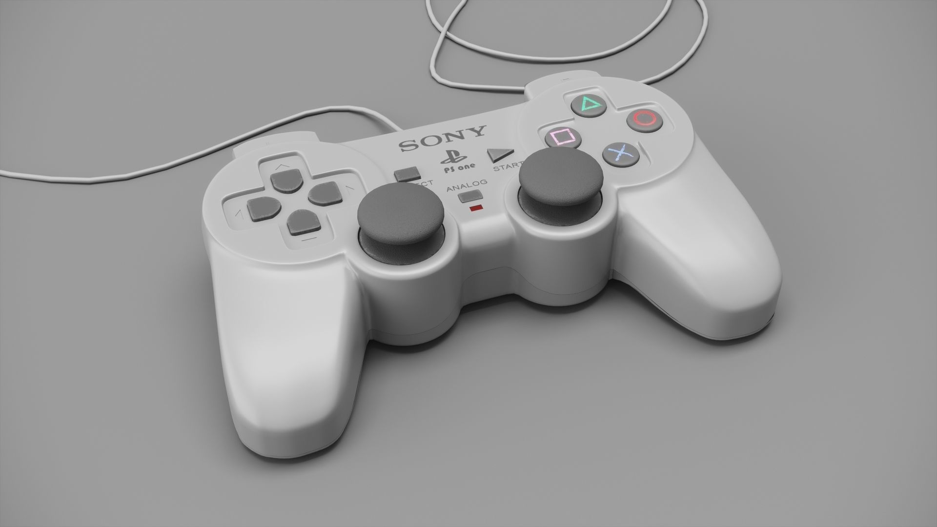 Playstation 1 slim 3D model_2