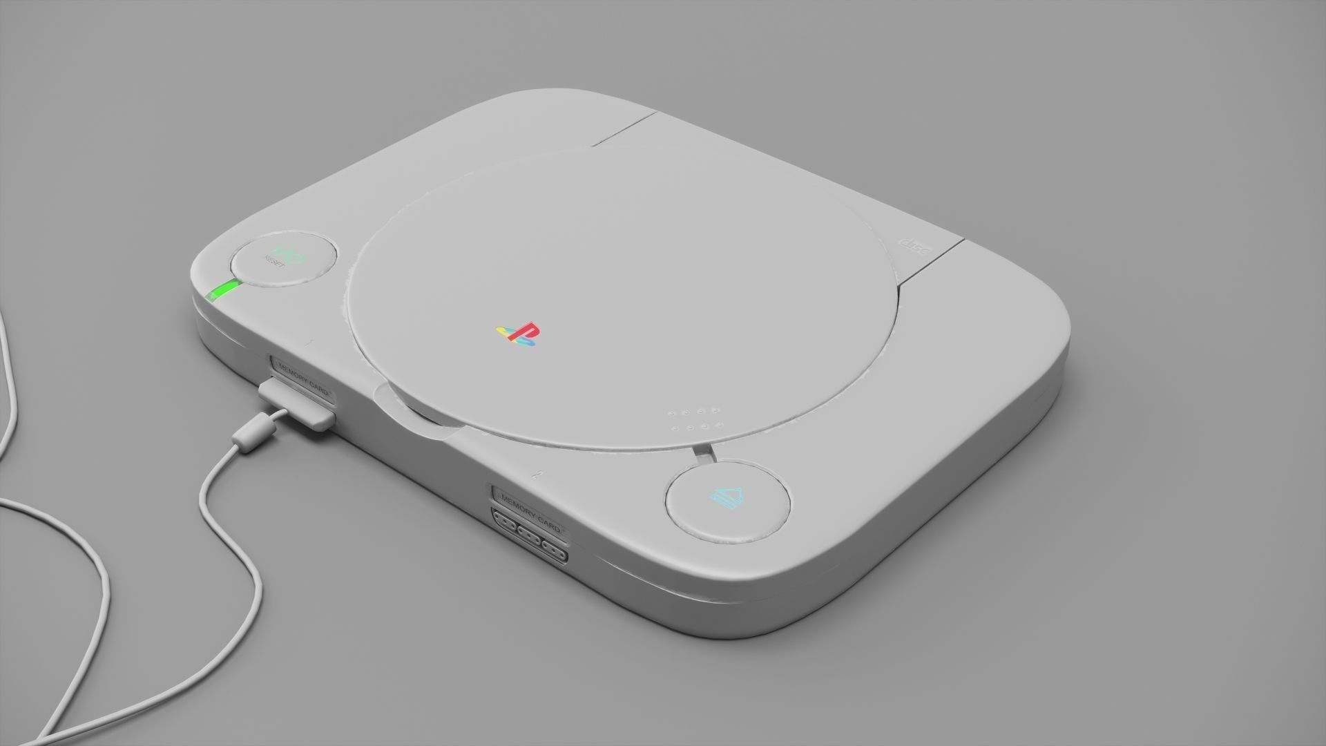 Playstation 1 slim 3D model_1