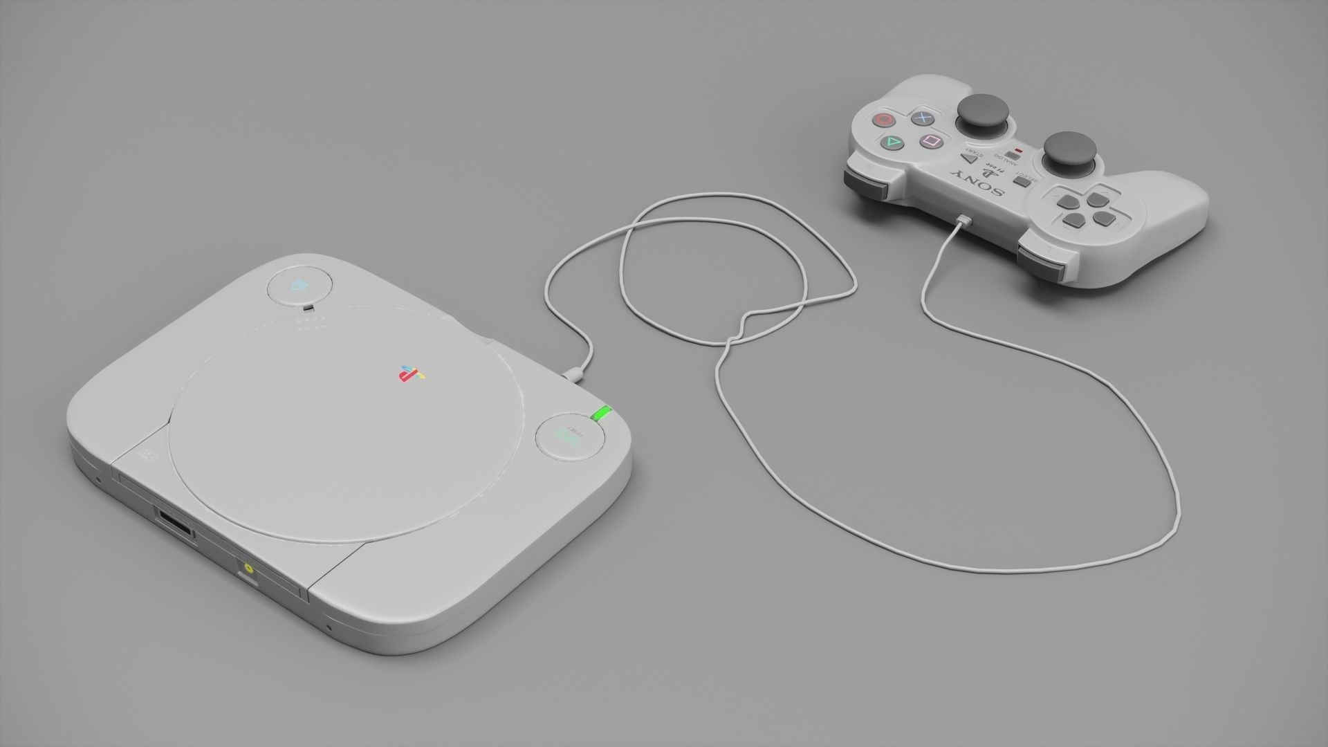 Playstation 1 slim 3D model_4