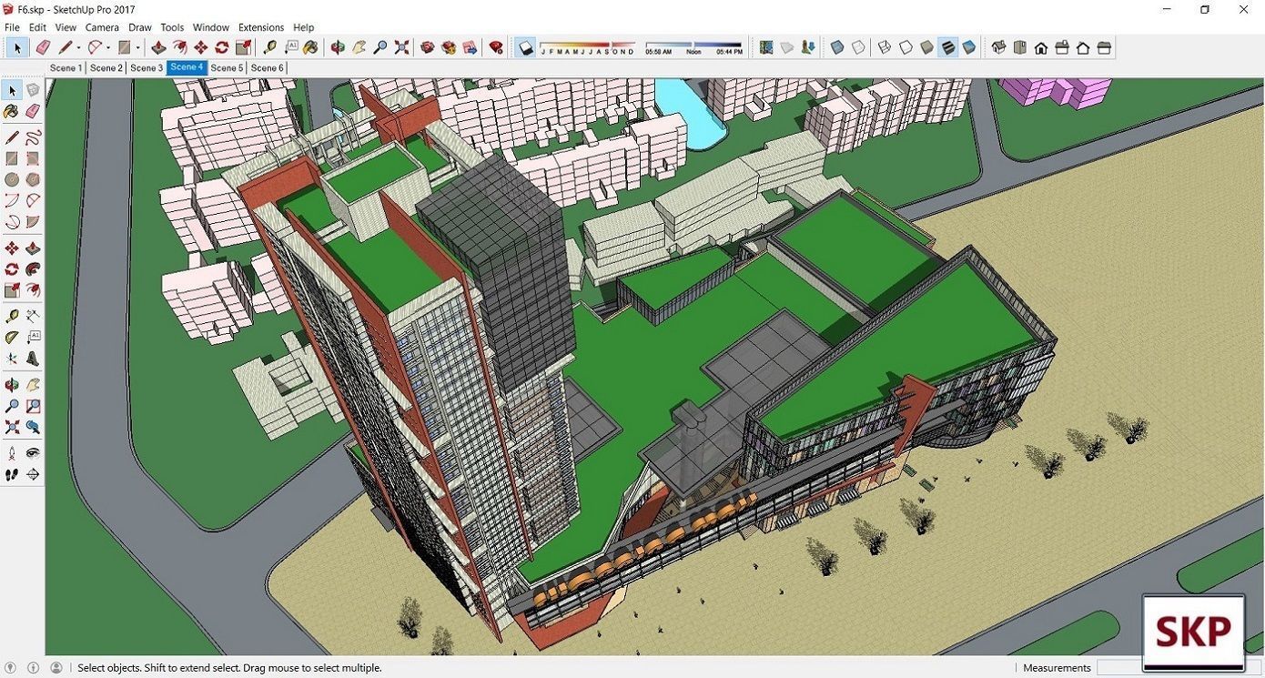 Sketchup Shopping Center F6 3D model_1