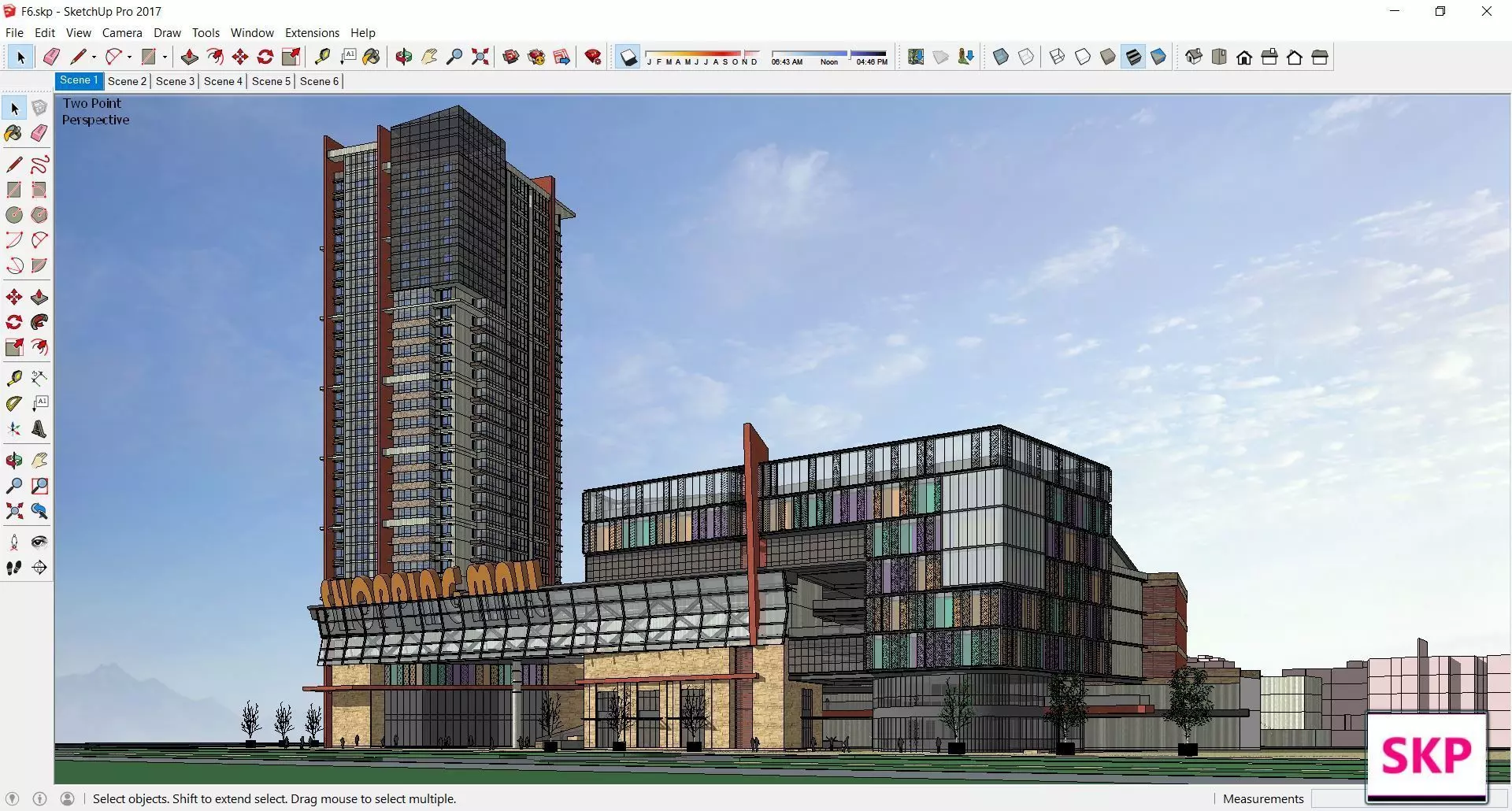 Sketchup Shopping Center F6 3D model_0