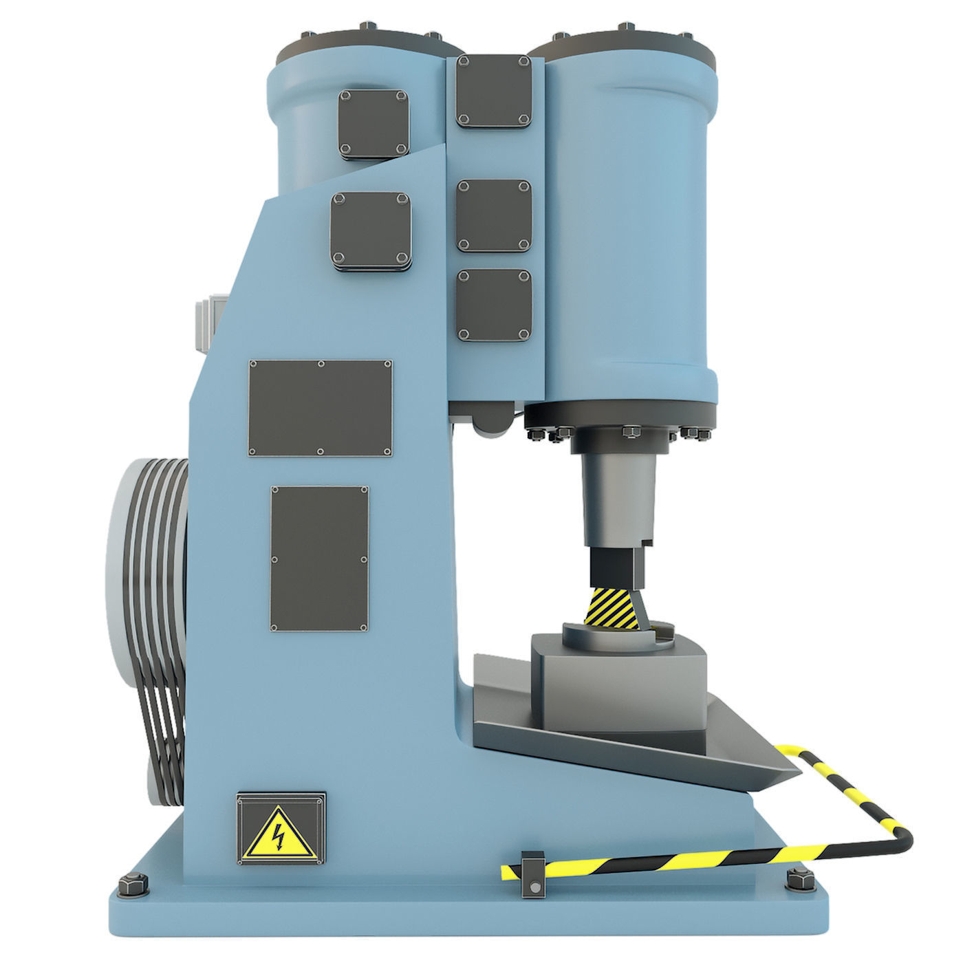 Industrial machine tool - MA4129A Forging hammer press-stamping 3D model_7