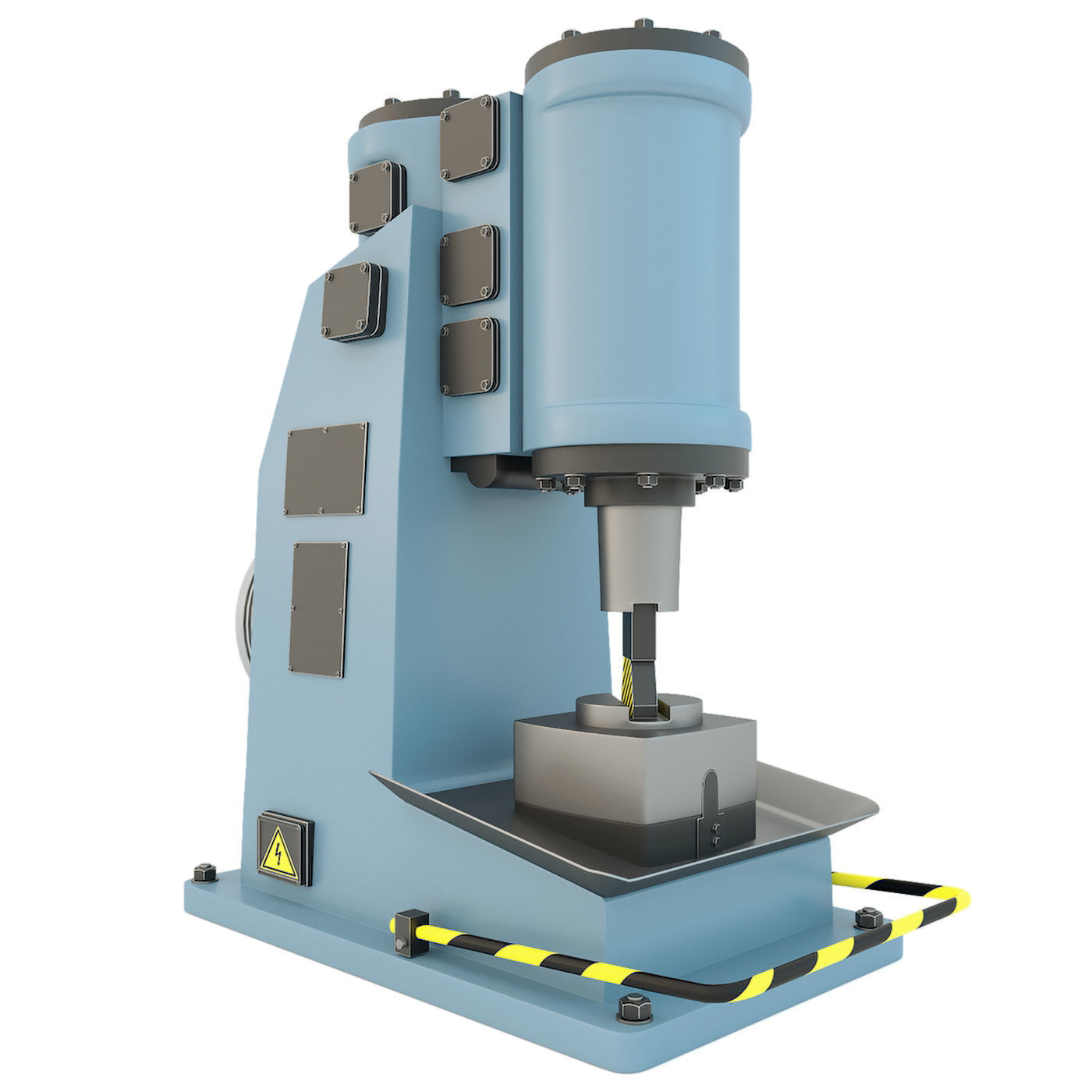 Industrial machine tool - MA4129A Forging hammer press-stamping 3D model_1
