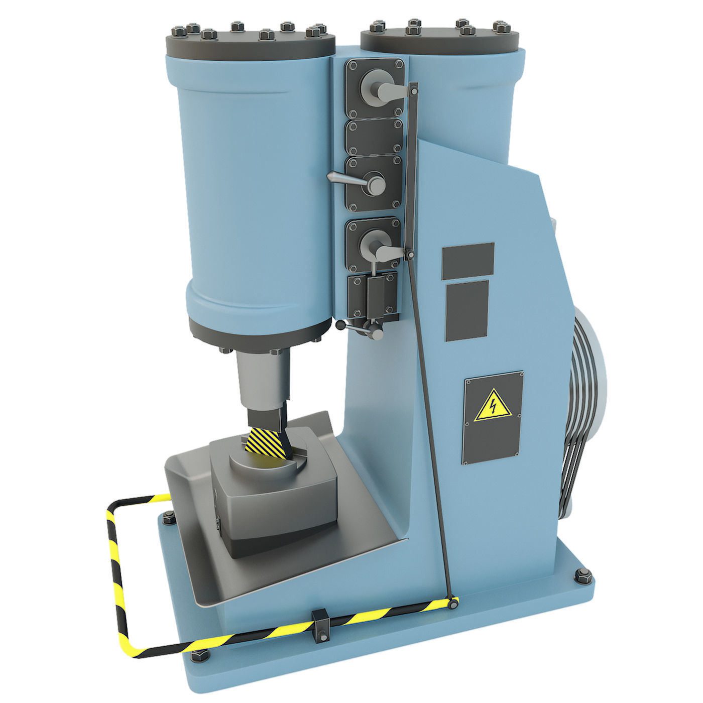 Industrial machine tool - MA4129A Forging hammer press-stamping 3D model_5