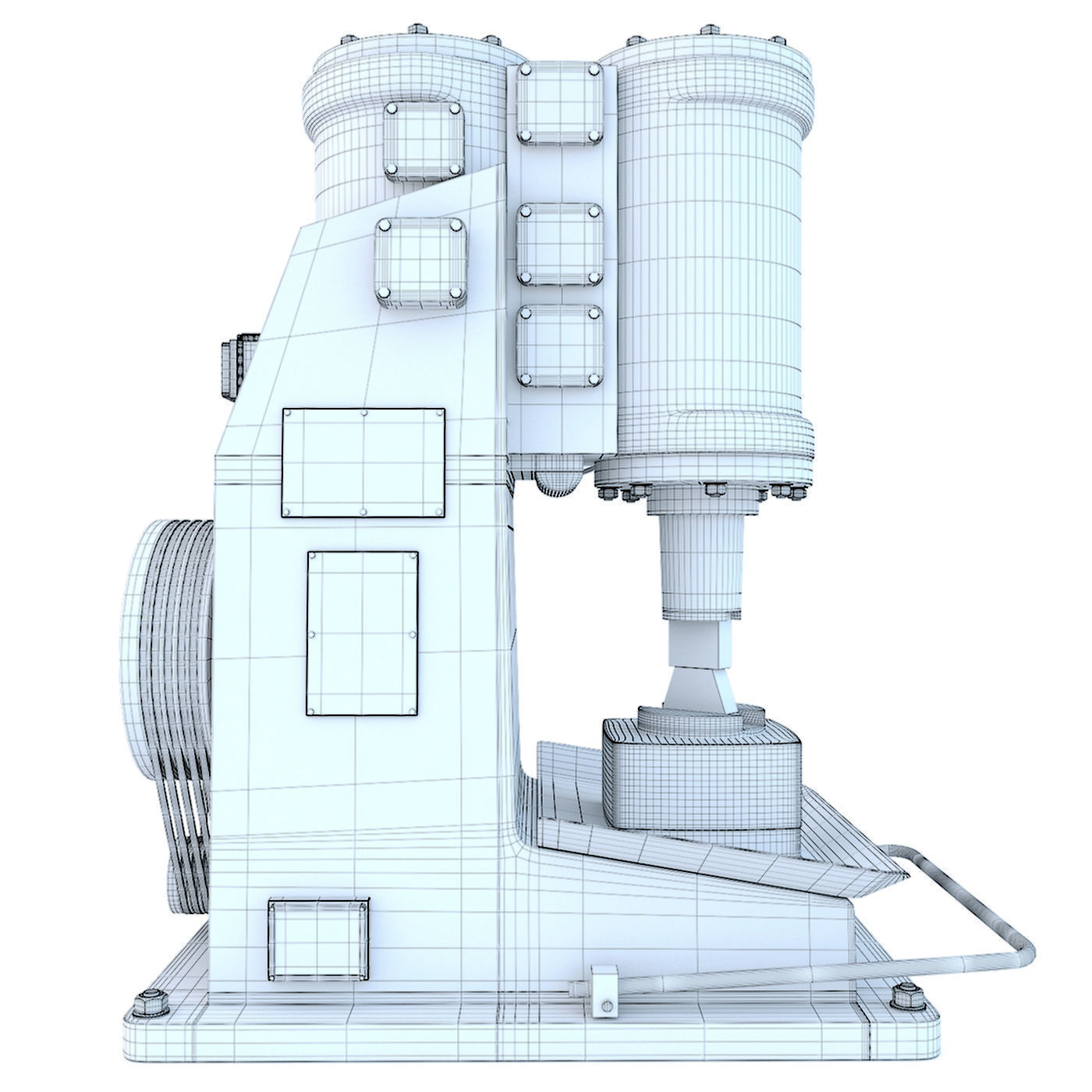 Industrial machine tool - MA4129A Forging hammer press-stamping 3D model_18