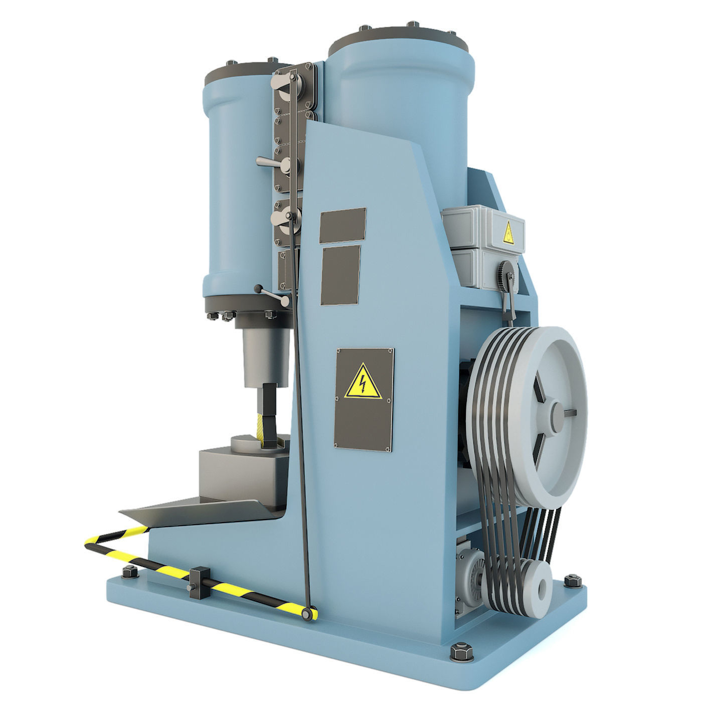 Industrial machine tool - MA4129A Forging hammer press-stamping 3D model_3