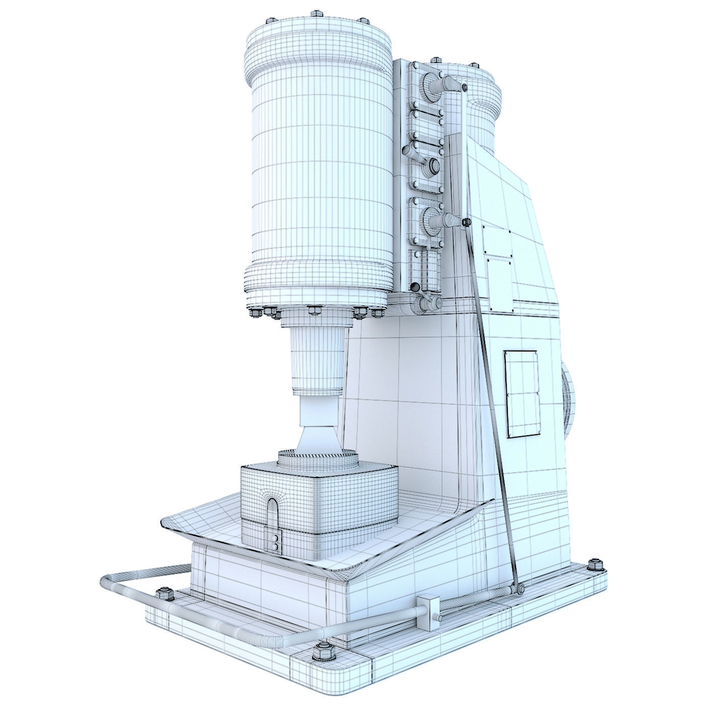 Industrial machine tool - MA4129A Forging hammer press-stamping 3D model_12