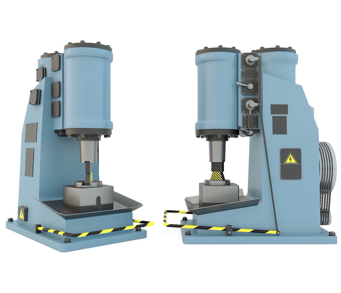 Industrial machine tool - MA4129A Forging hammer press-stamping 3D model_9