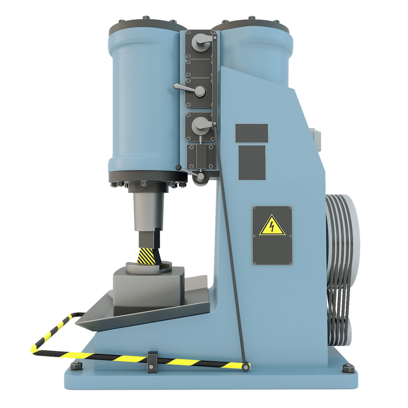 Industrial machine tool - MA4129A Forging hammer press-stamping 3D model_8