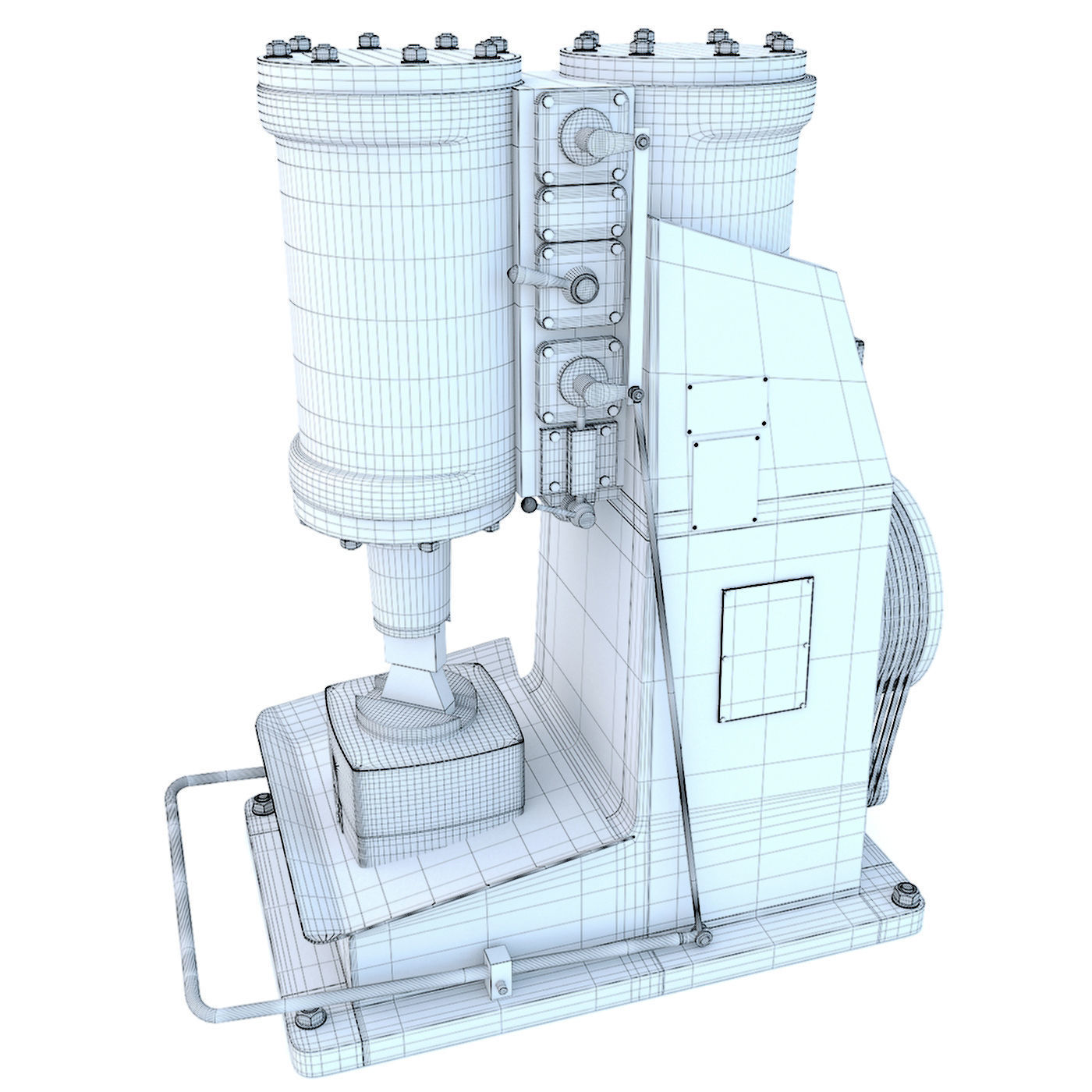 Industrial machine tool - MA4129A Forging hammer press-stamping 3D model_15