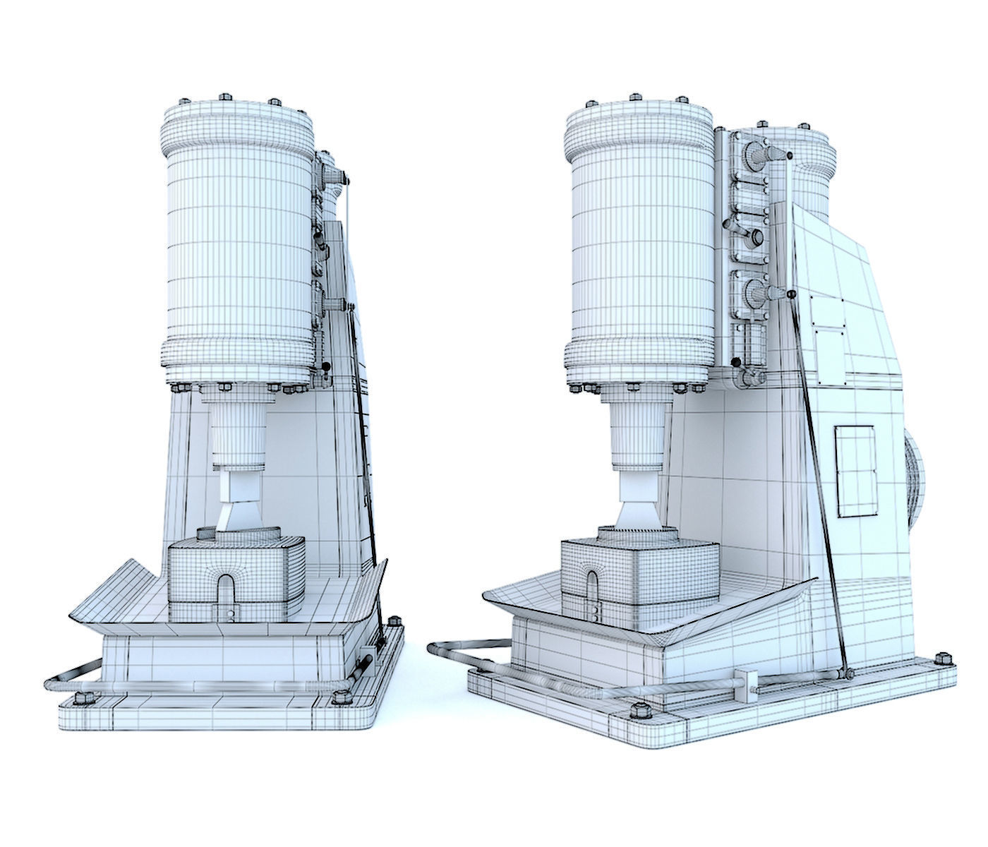 Industrial machine tool - MA4129A Forging hammer press-stamping 3D model_21