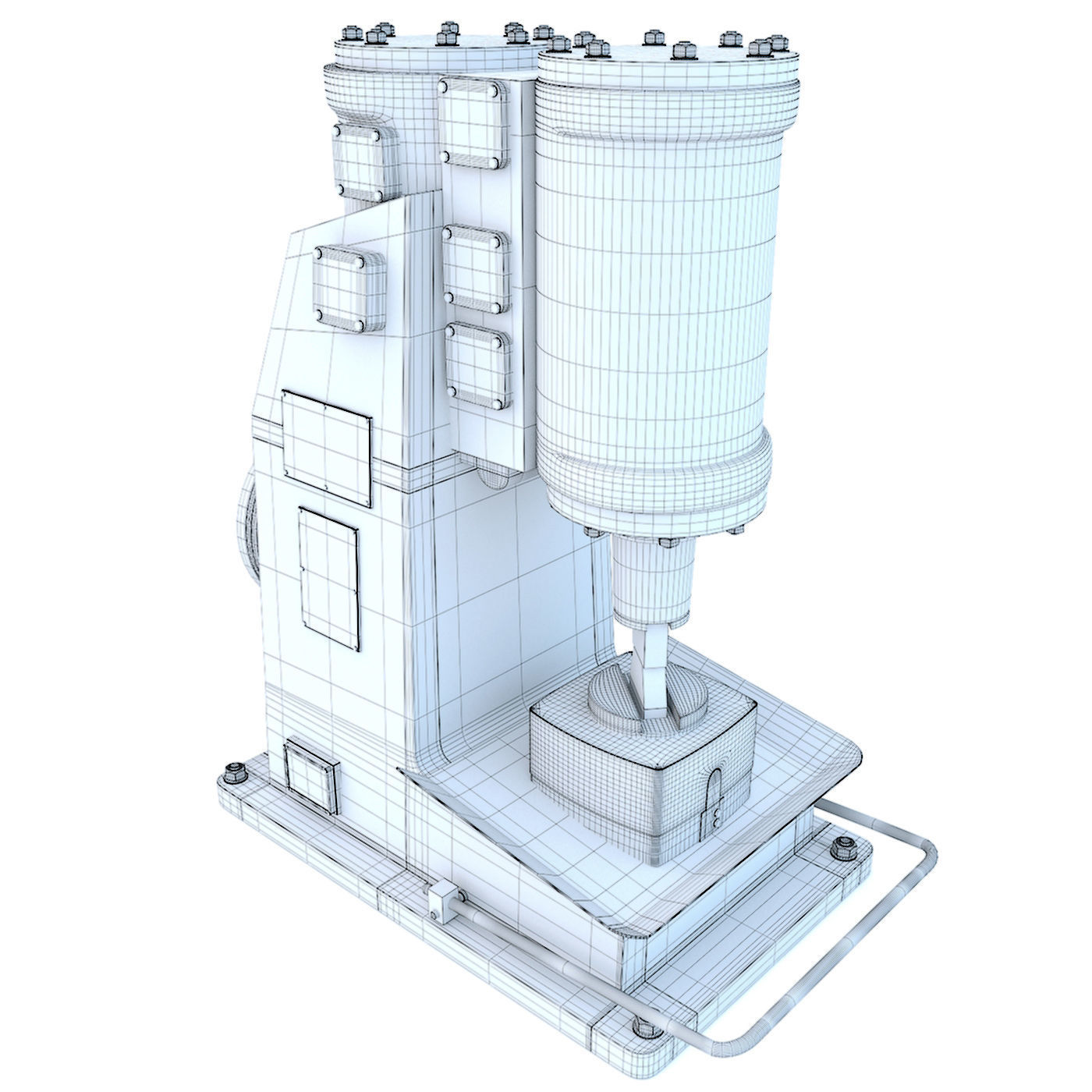 Industrial machine tool - MA4129A Forging hammer press-stamping 3D model_16