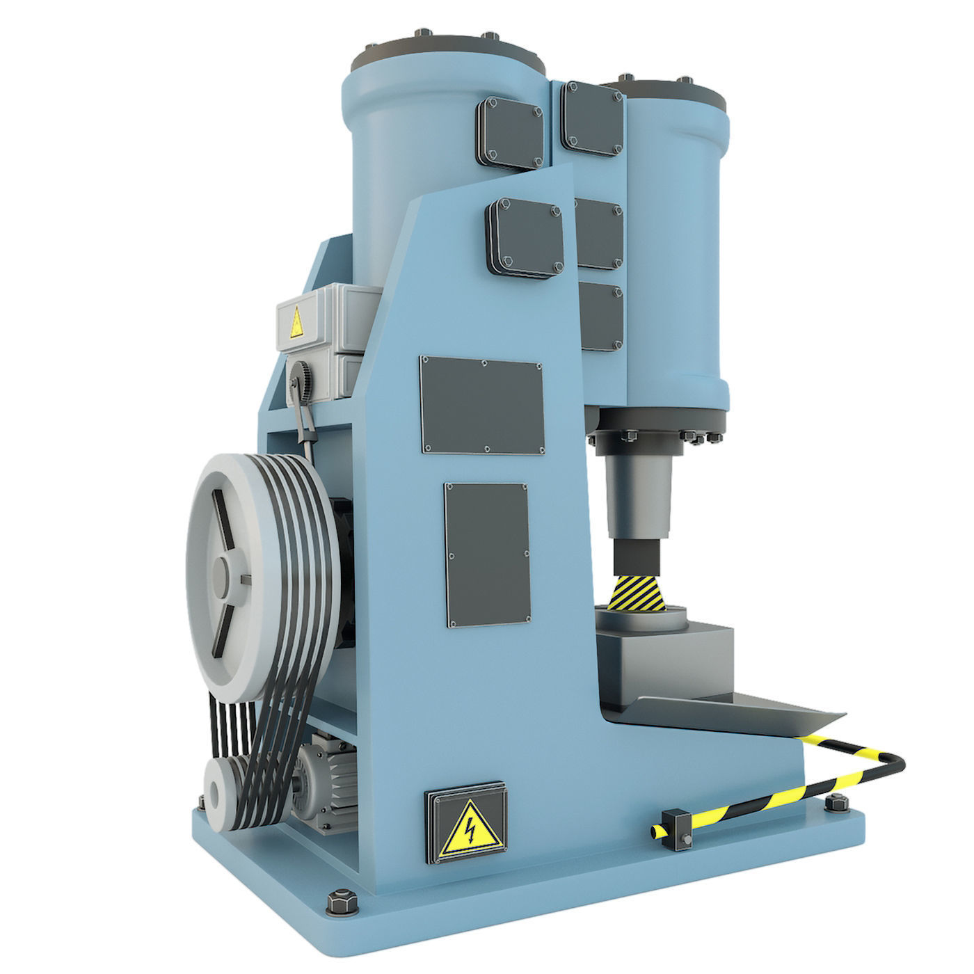 Industrial machine tool - MA4129A Forging hammer press-stamping 3D model_4