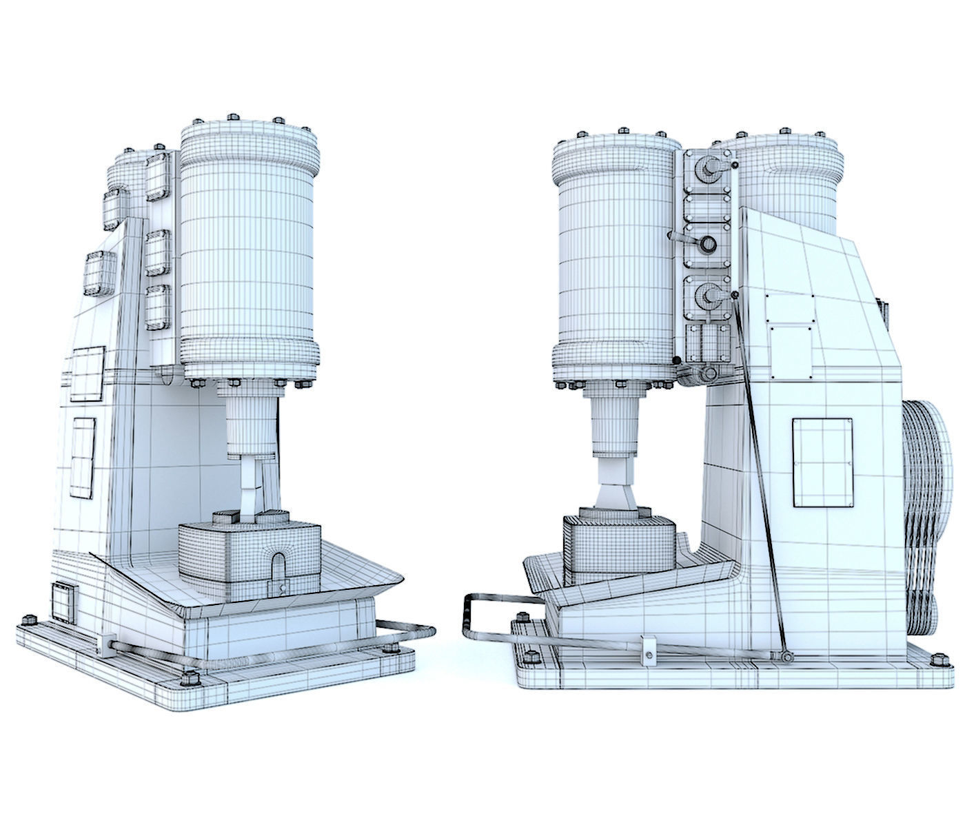 Industrial machine tool - MA4129A Forging hammer press-stamping 3D model_17