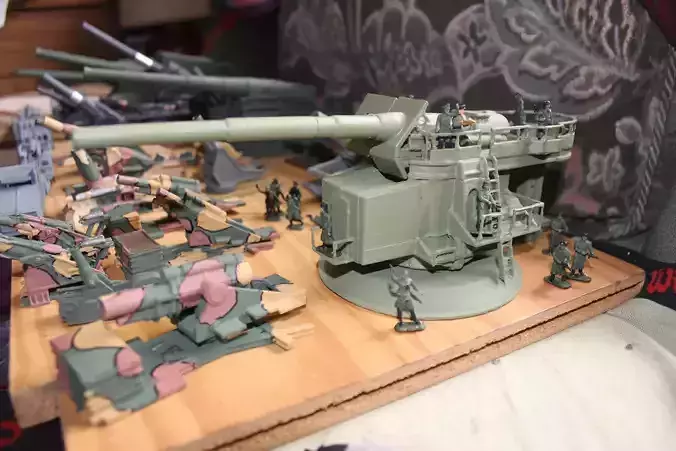 305mm 52 1 72 Russian coastal artillery ww1 3D print model