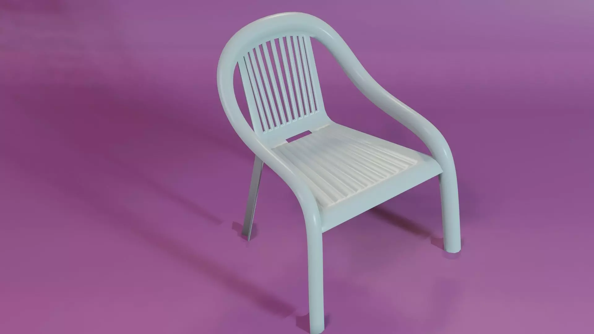 plastic chair Low-poly 3D model