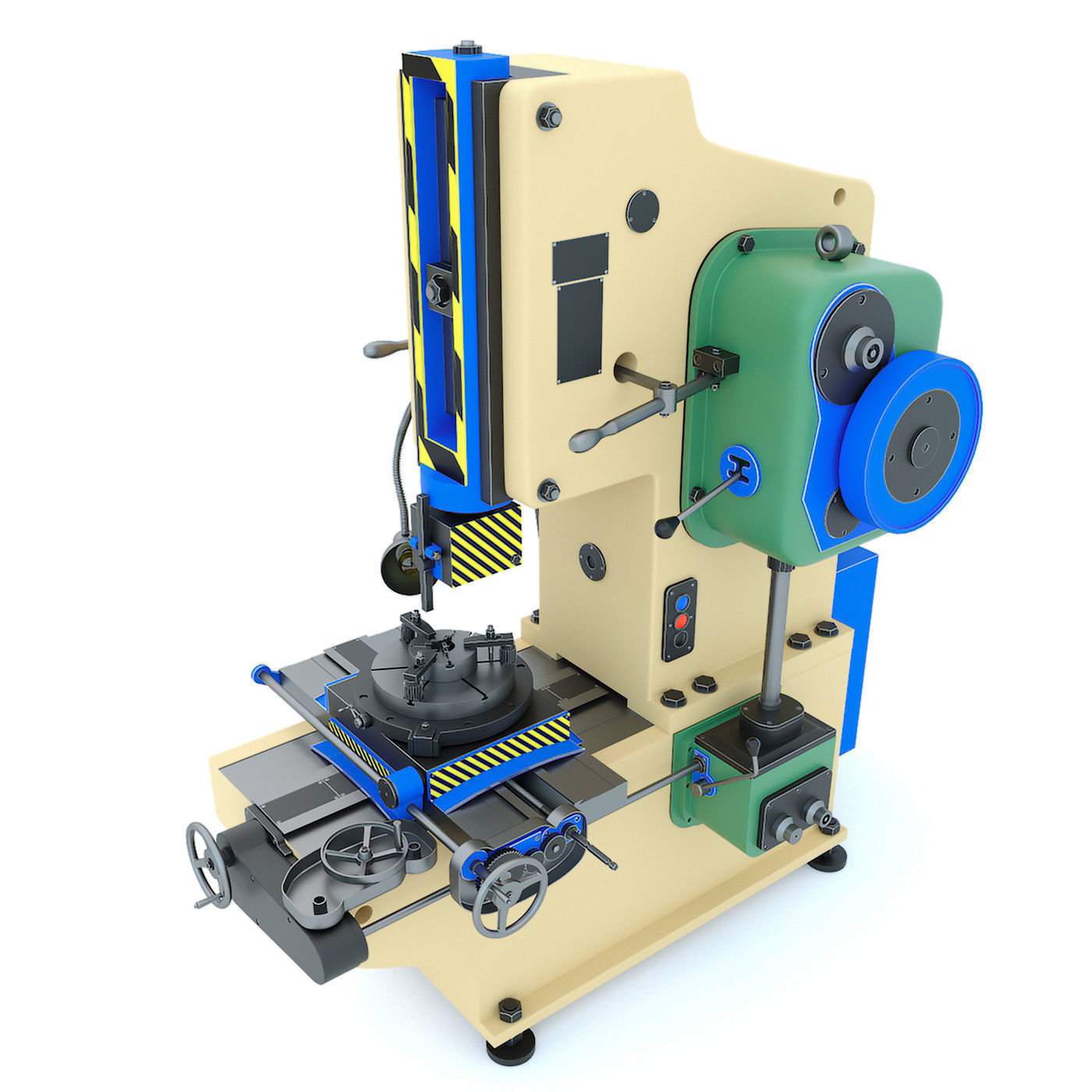 Industrial milling machine tool 7A420 3D model_4