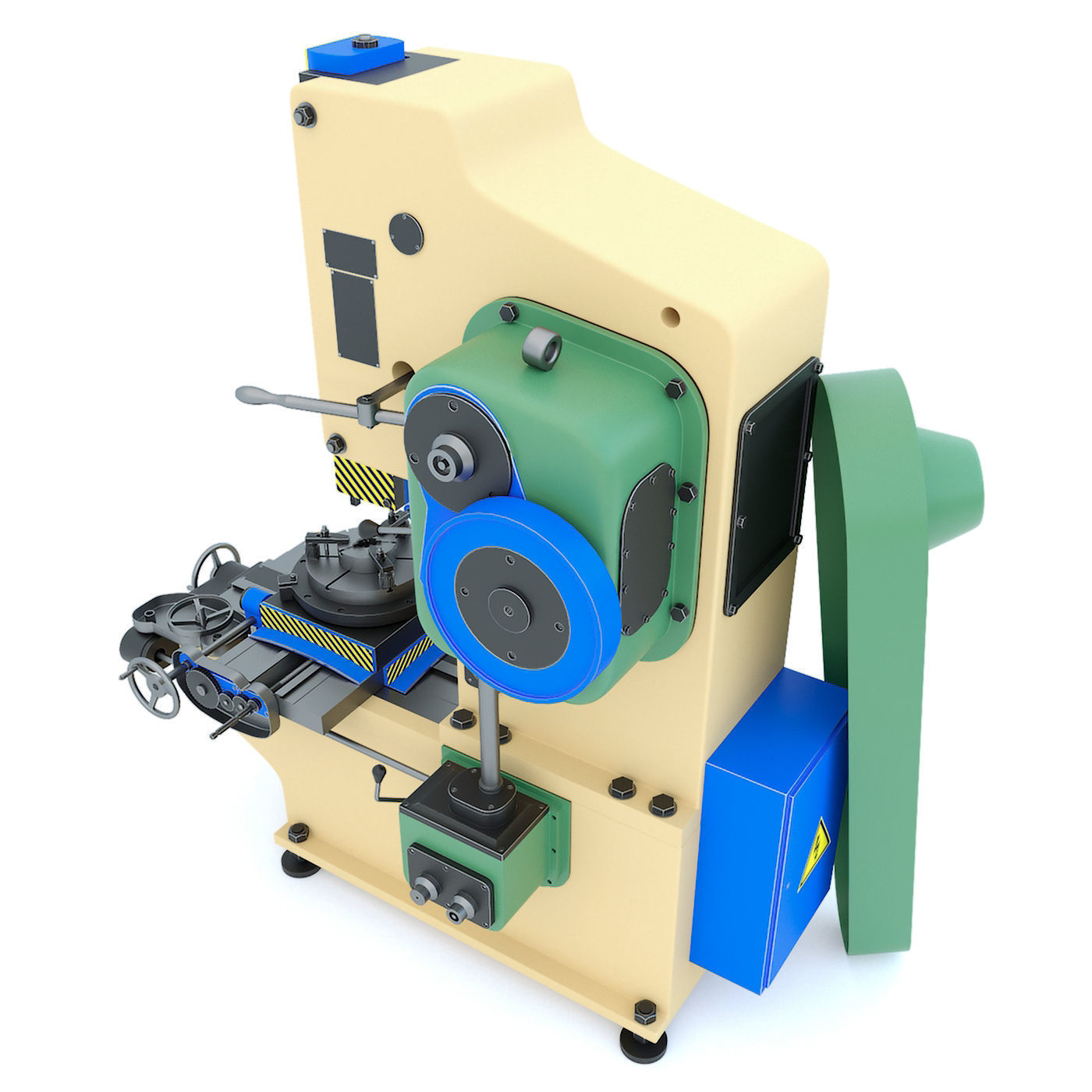 Industrial milling machine tool 7A420 3D model_6