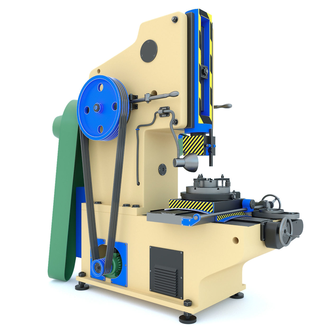 Industrial milling machine tool 7A420 3D model_1