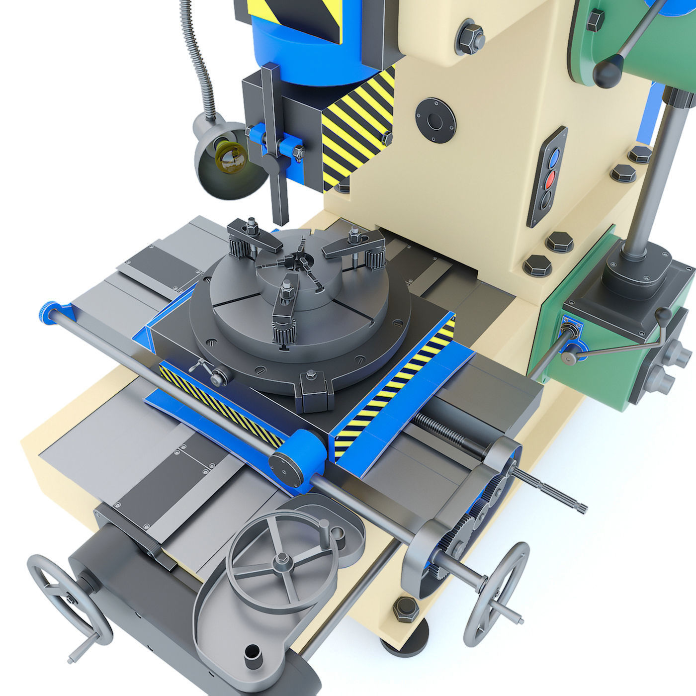 Industrial milling machine tool 7A420 3D model_5