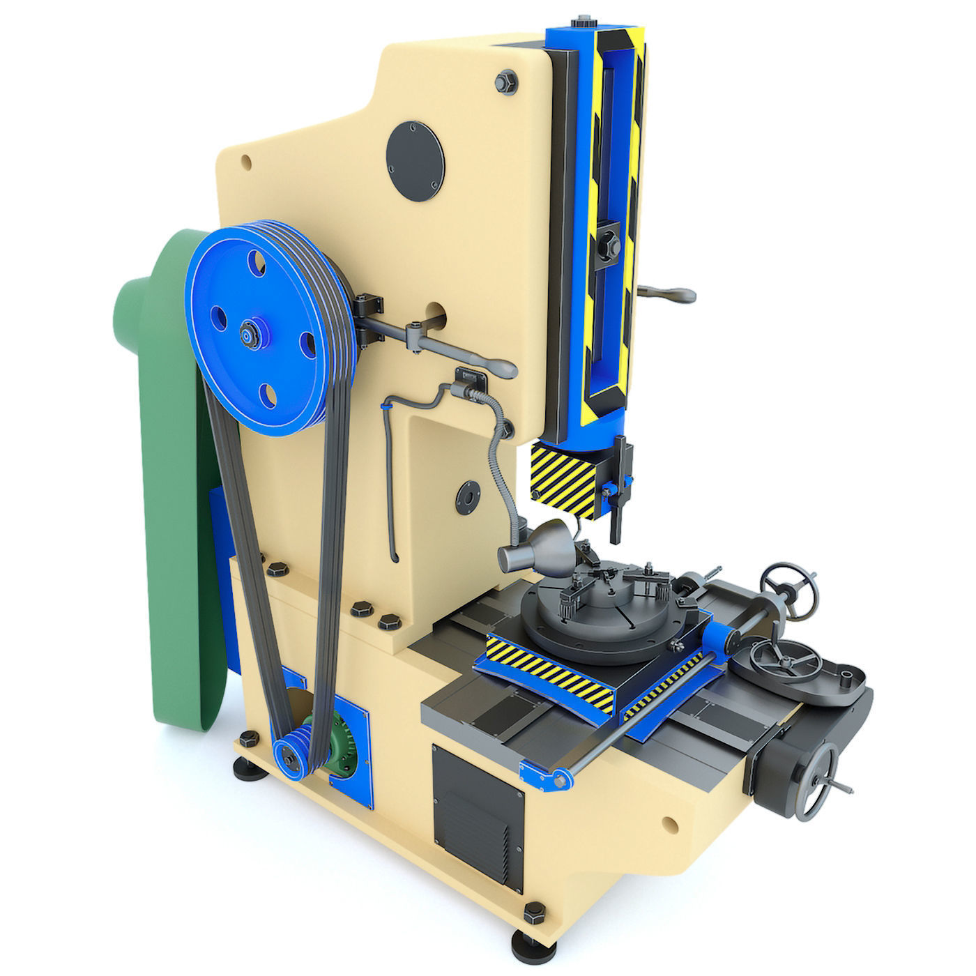 Industrial milling machine tool 7A420 3D model_3