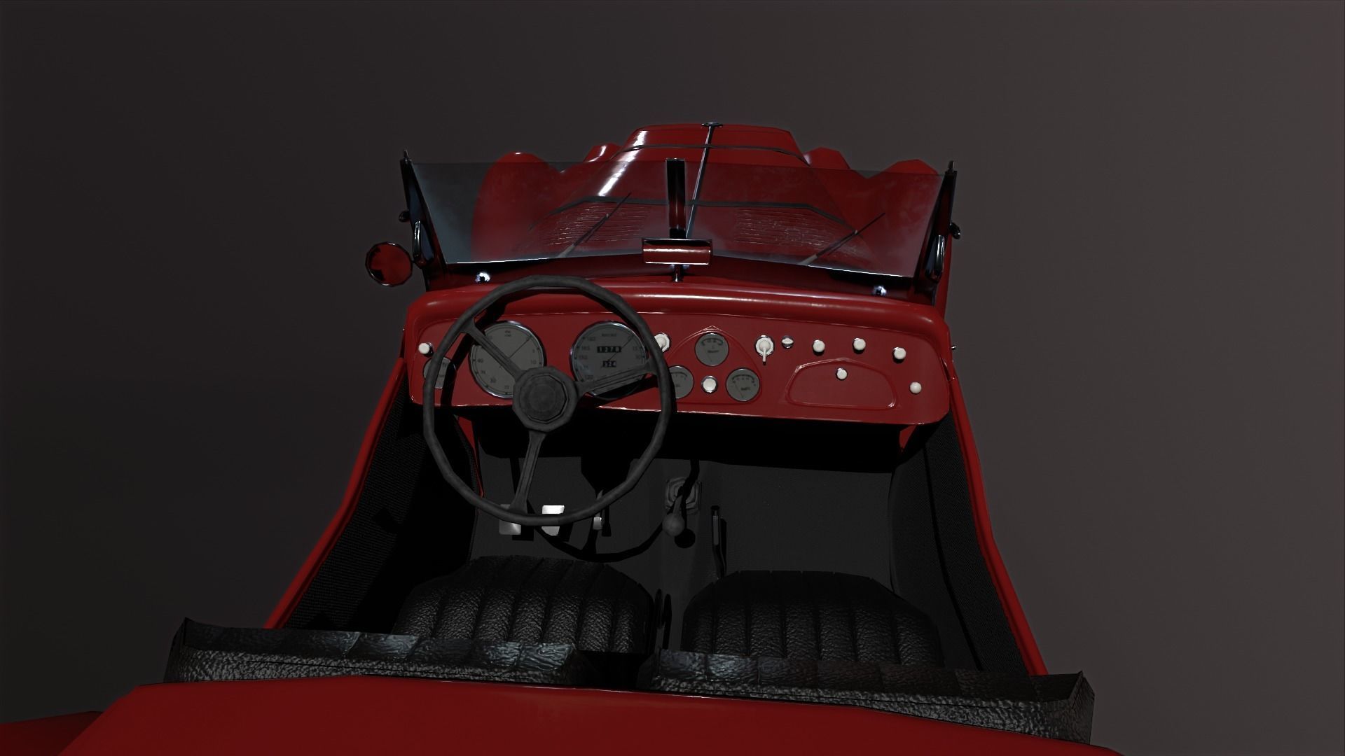 Vintage car 3D model Low-poly 3D model_10