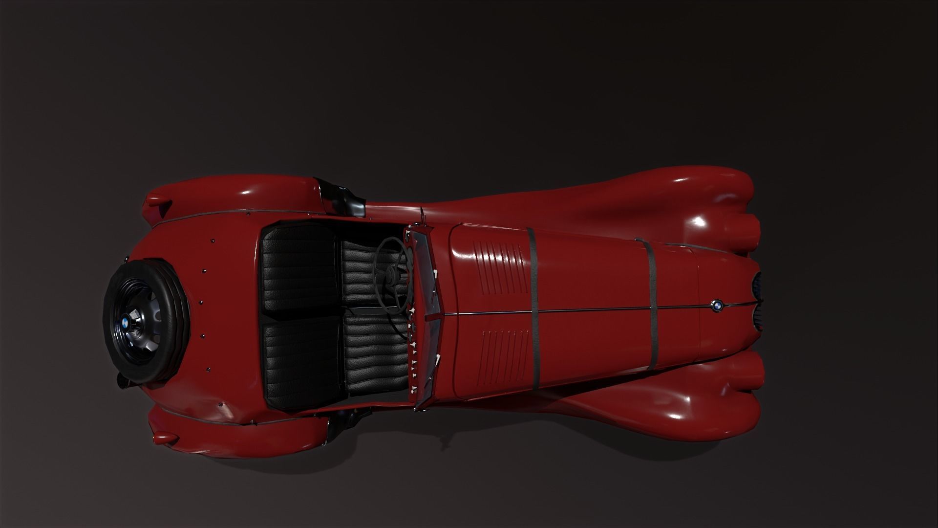 Vintage car 3D model Low-poly 3D model_12