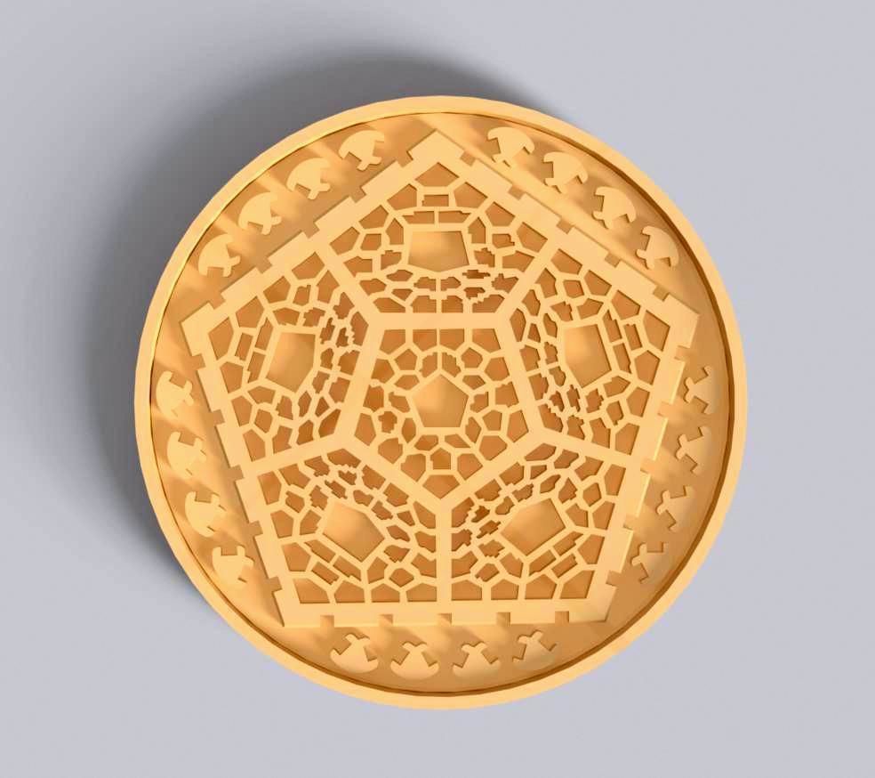 HM Pentagon 003 Voronoi Tea Light Holder Silicone Mold 3D print model_8