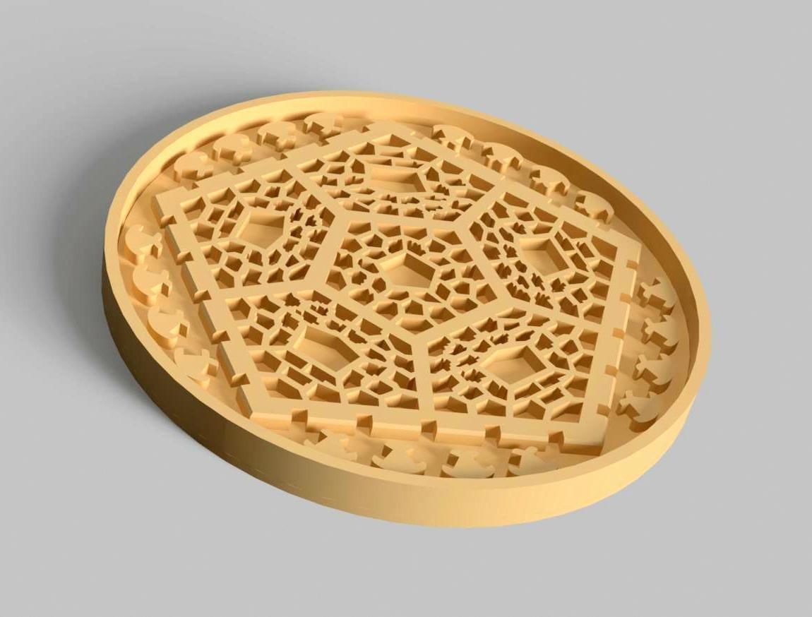 HM Pentagon 003 Voronoi Tea Light Holder Silicone Mold 3D print model_1