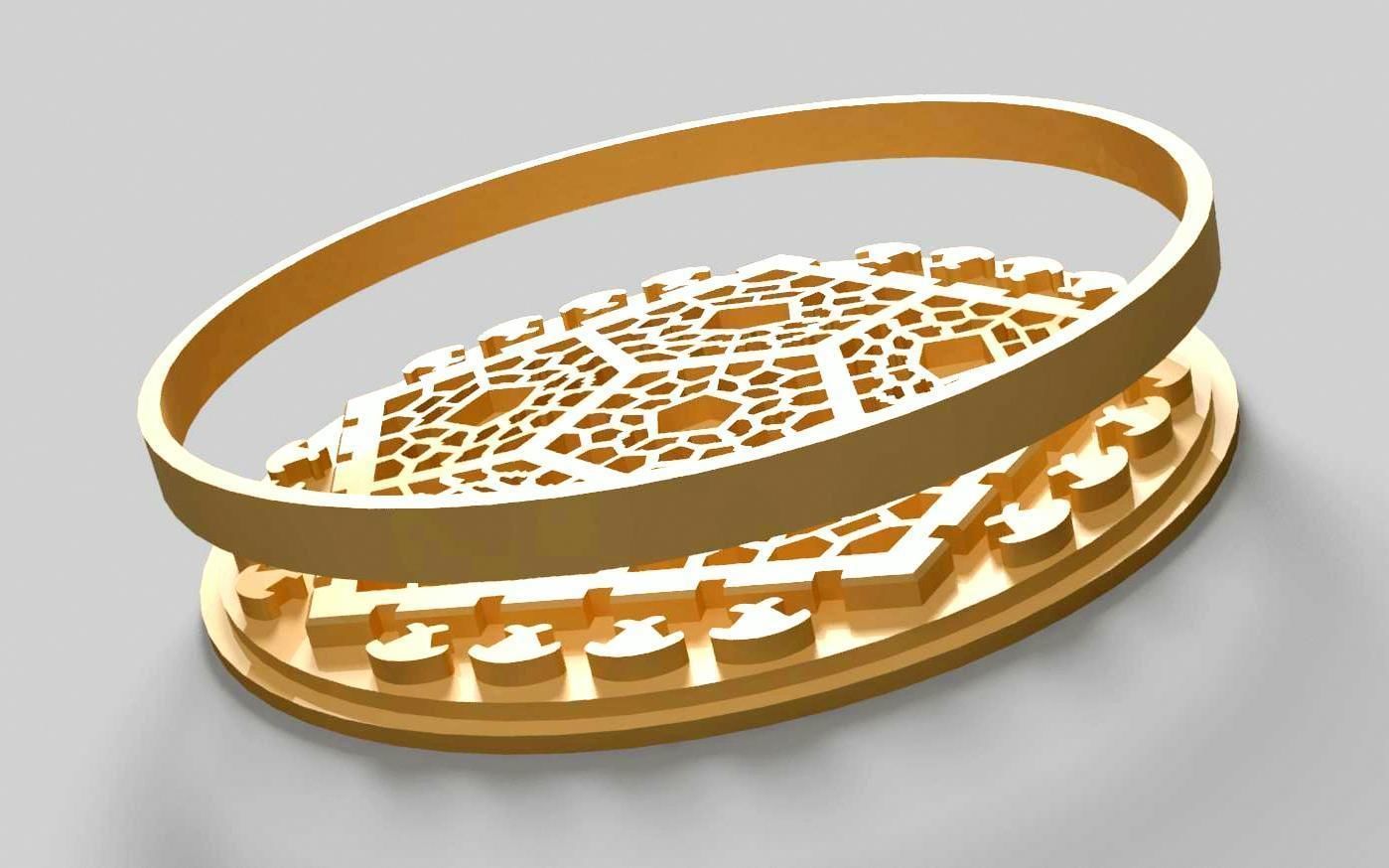 HM Pentagon 003 Voronoi Tea Light Holder Silicone Mold 3D print model_4