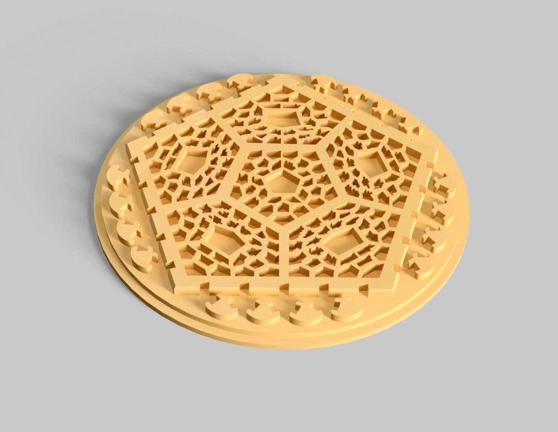 HM Pentagon 003 Voronoi Tea Light Holder Silicone Mold 3D print model_5