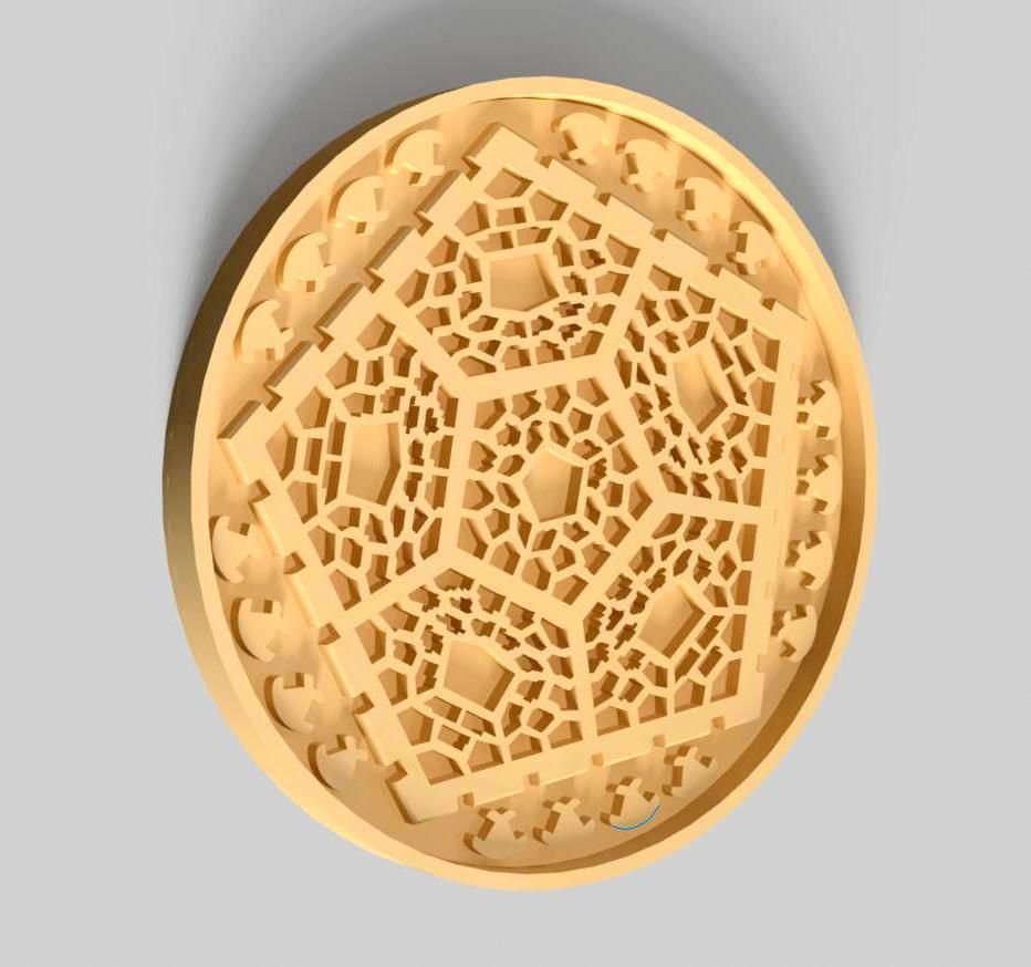 HM Pentagon 003 Voronoi Tea Light Holder Silicone Mold 3D print model_9