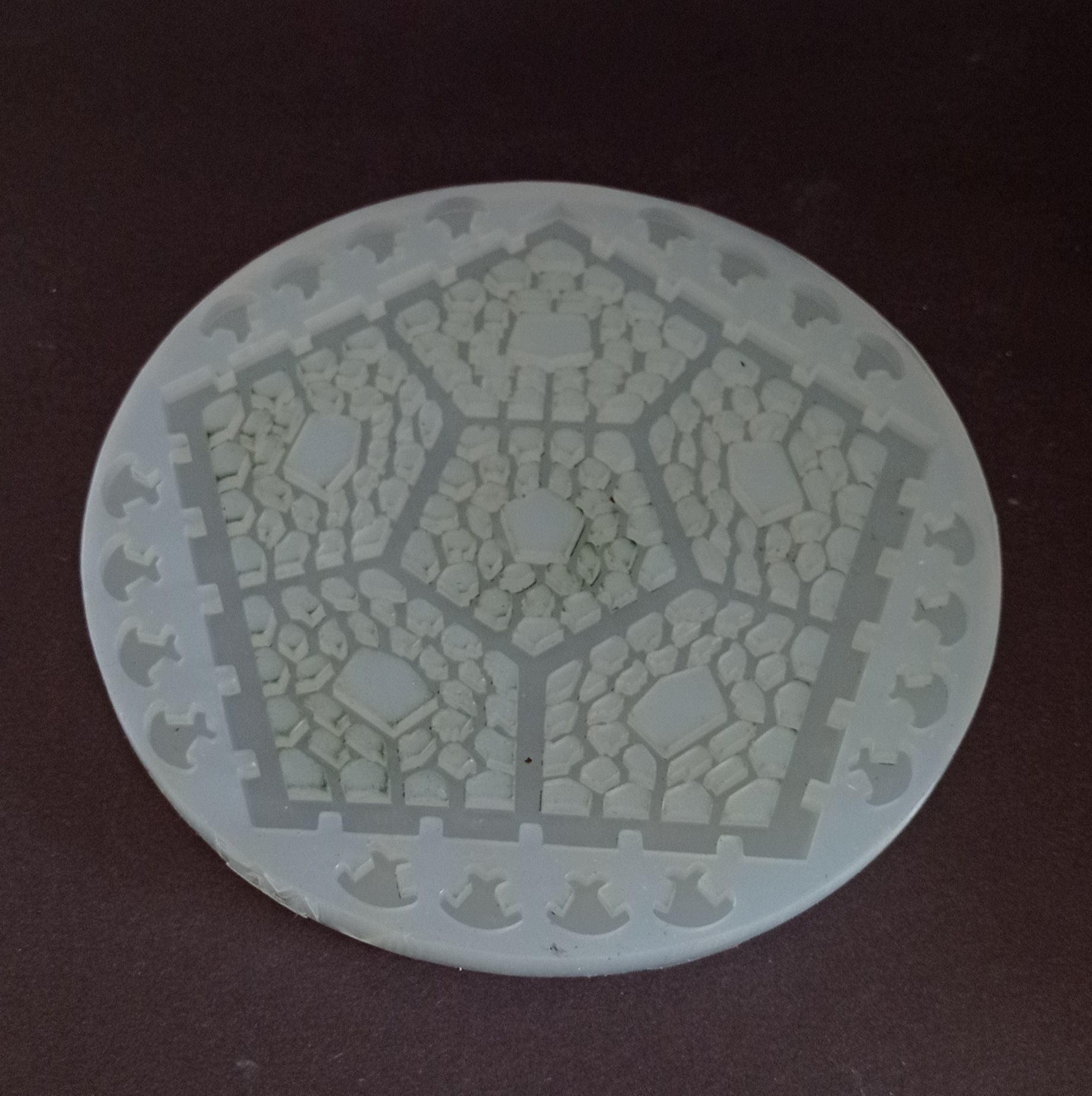 HM Pentagon 003 Voronoi Tea Light Holder Silicone Mold 3D print model_14